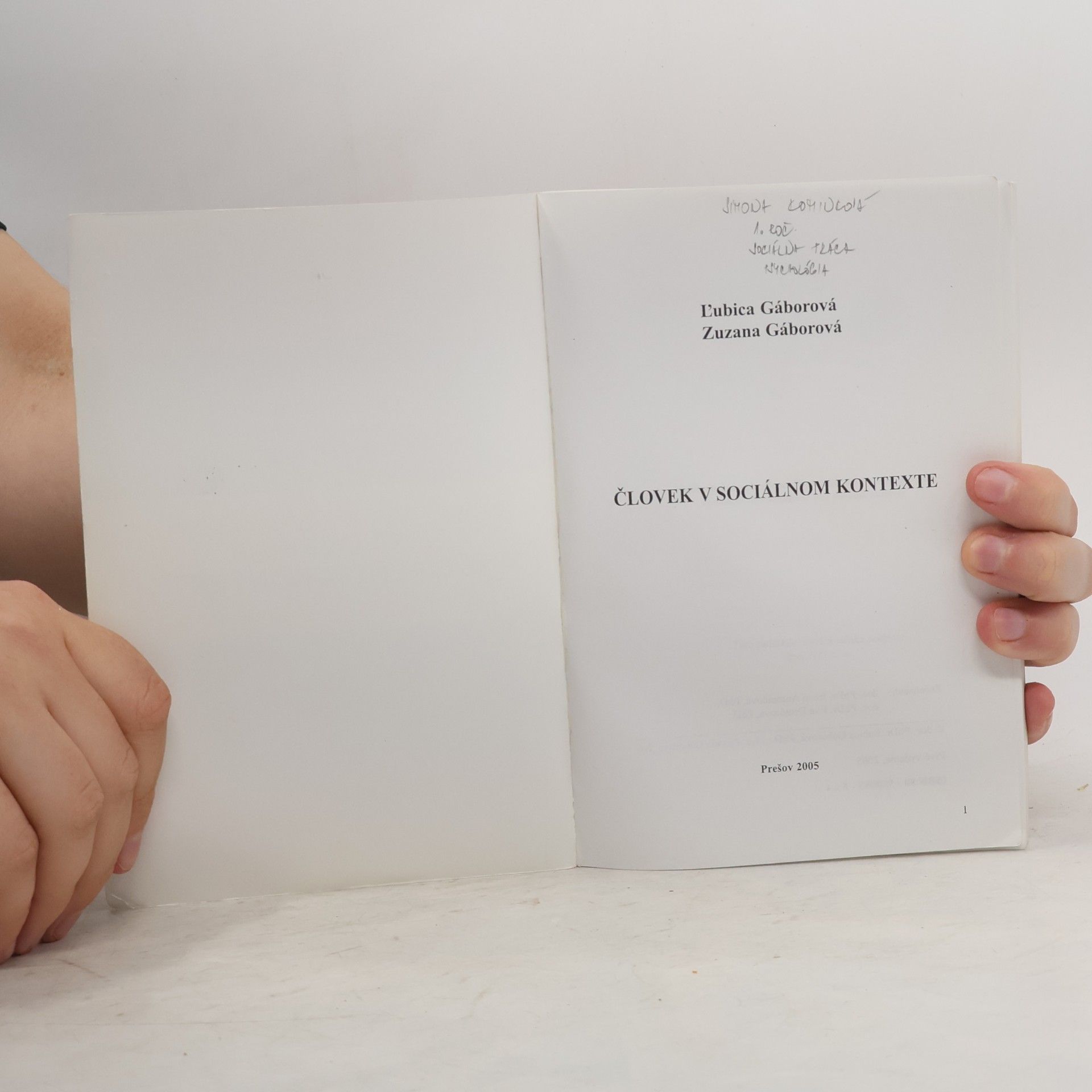 L. ubica Gáborová Človek v sociálnom kontexte