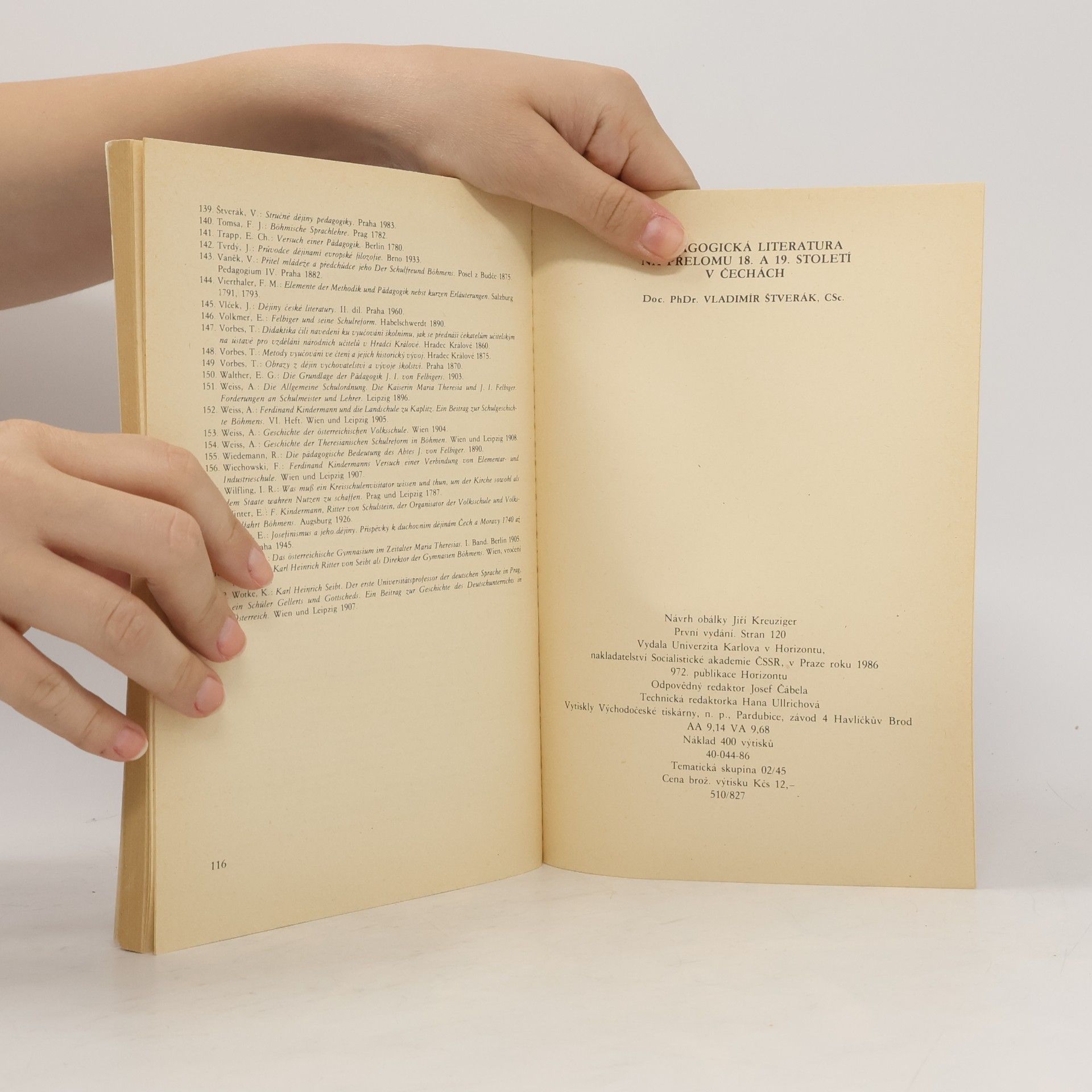 Various authors Pedagogická literatura na přelomu 18. a 19. stoletív Čechách