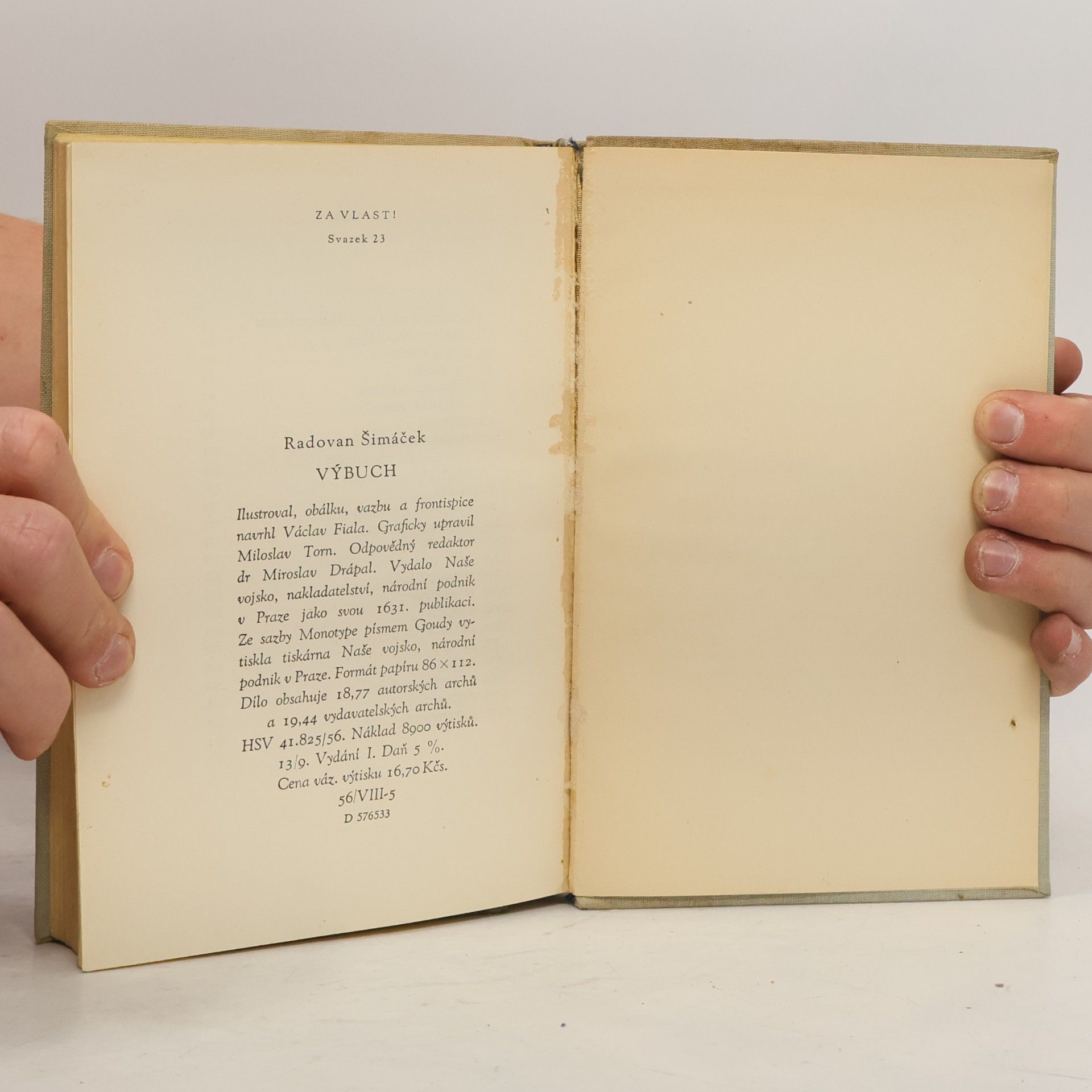 Radovan Šimáček Výbuch