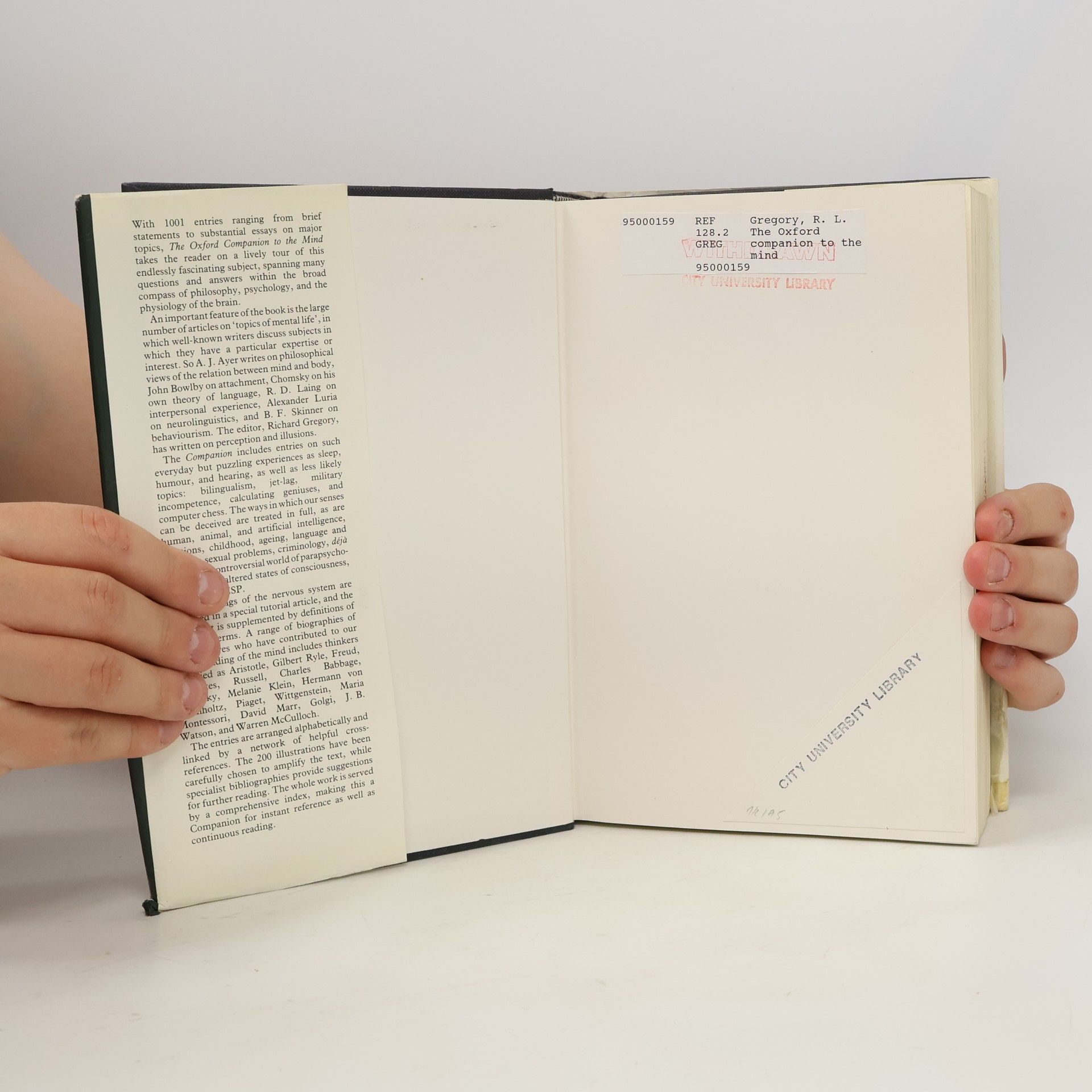R. L. Richard Langton Gregory The Oxford companion to the mind