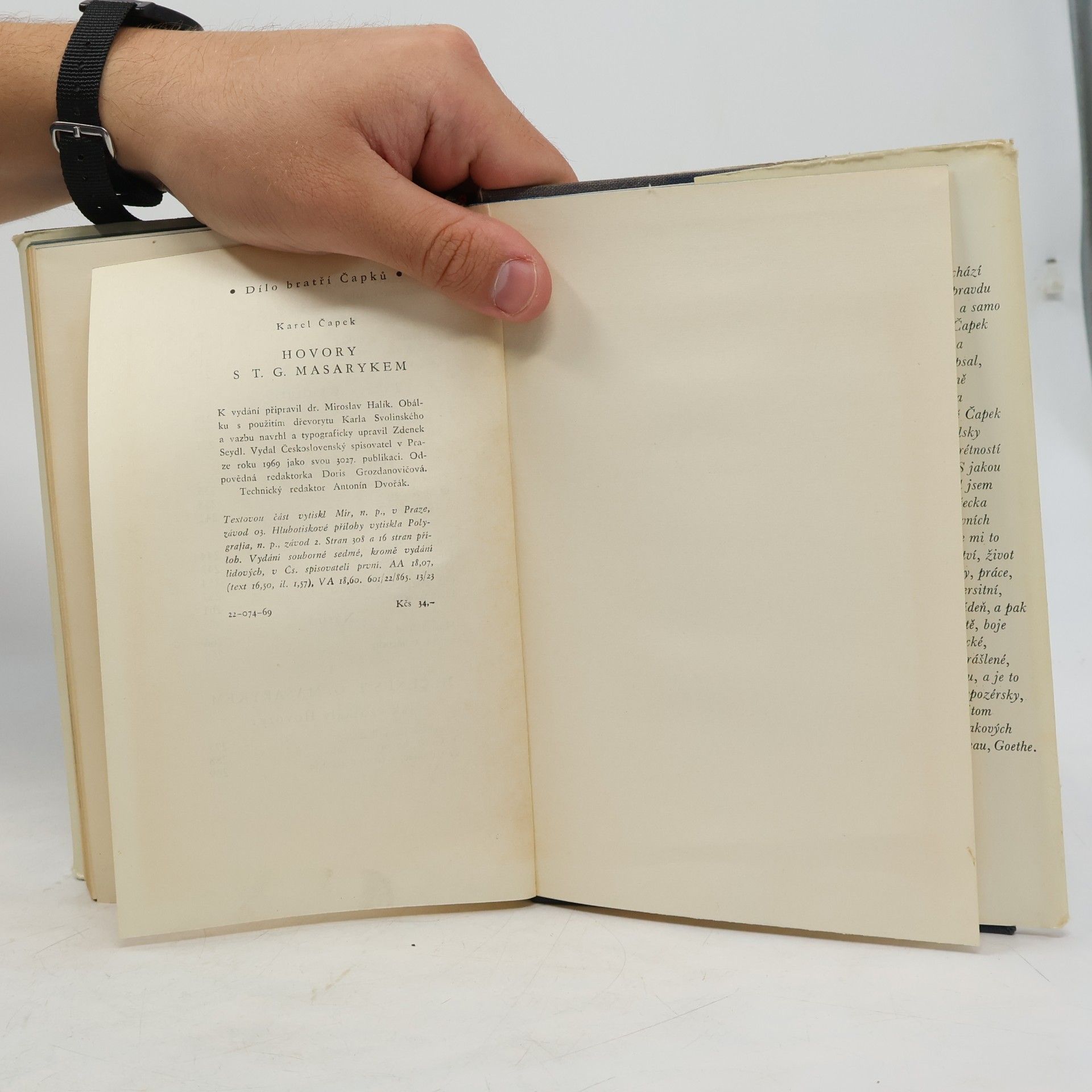 Karel Čapek Hovory s T. G. Masarykem