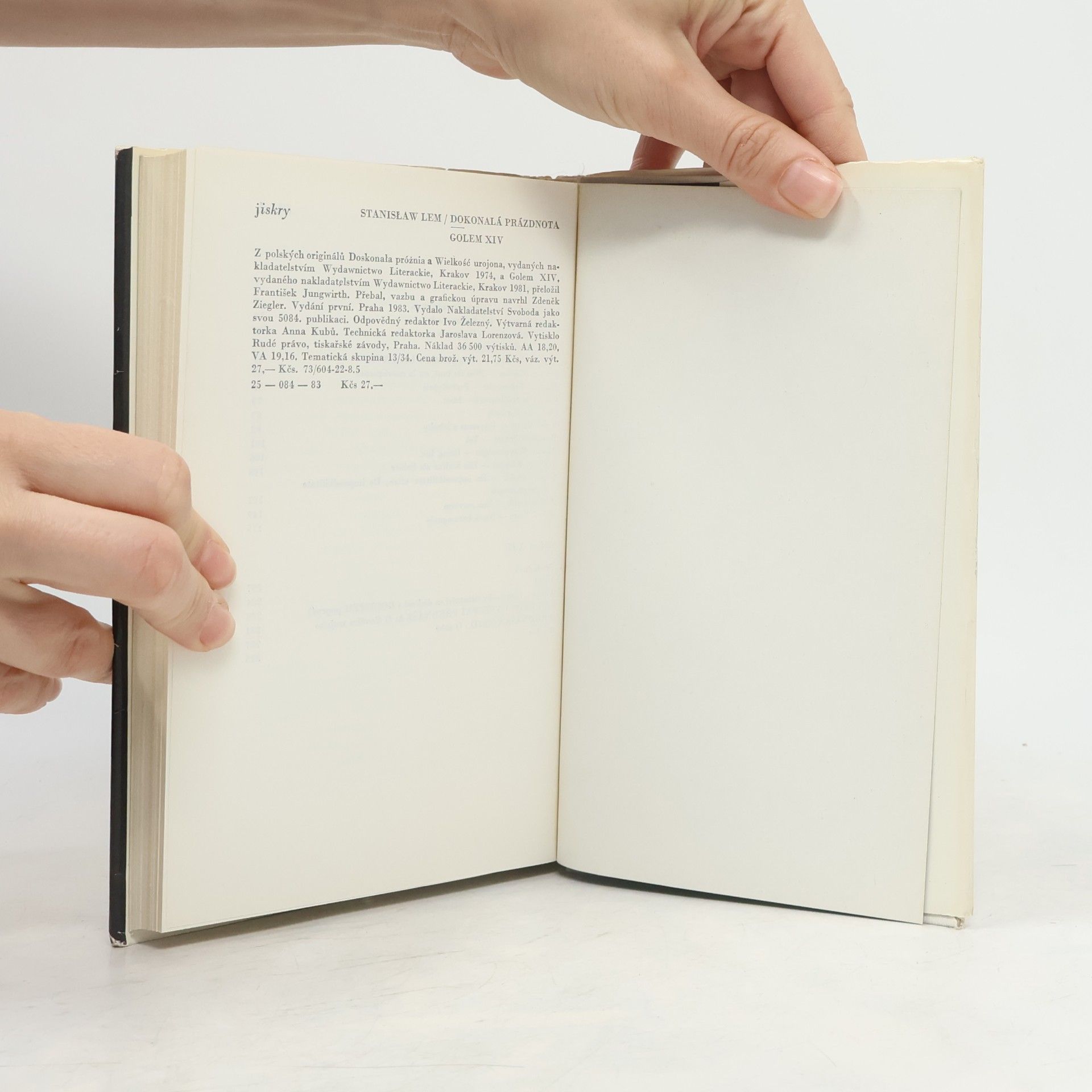 Stanisław Lem Dokonalá prázdnota. Golem XIV.