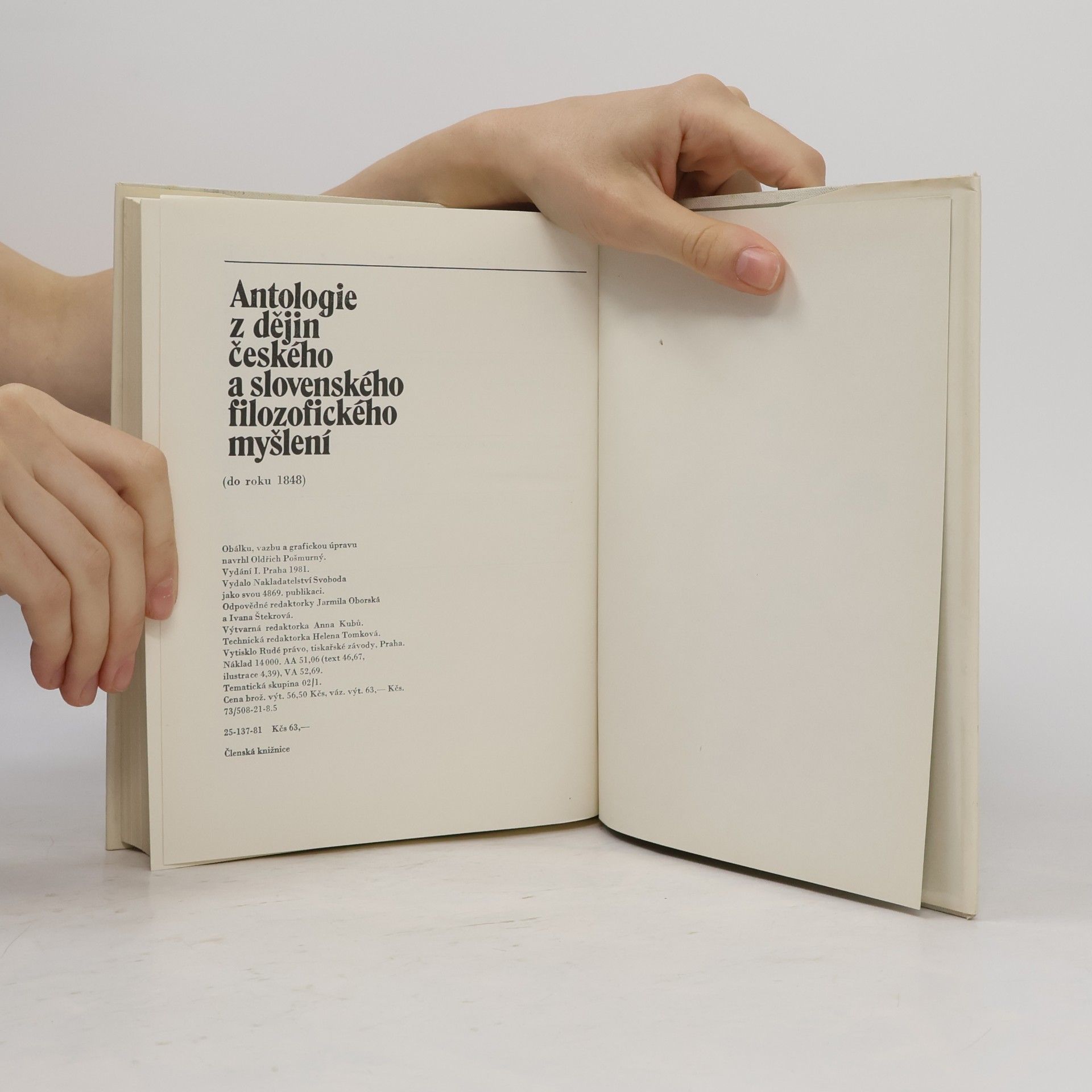 Collectif d'auteurs Antologie z dějin českého a slovenského filozofického myšlení (do roku 1848)