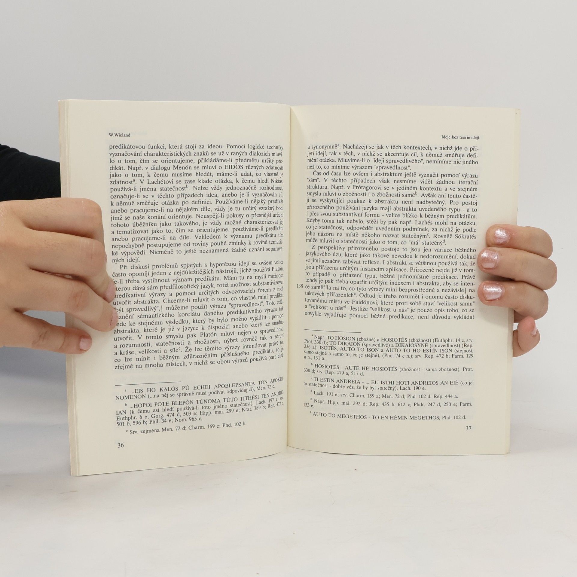 Miroslav Petříček Idea, hypotéza a otázka. K Platónově teorii idejí