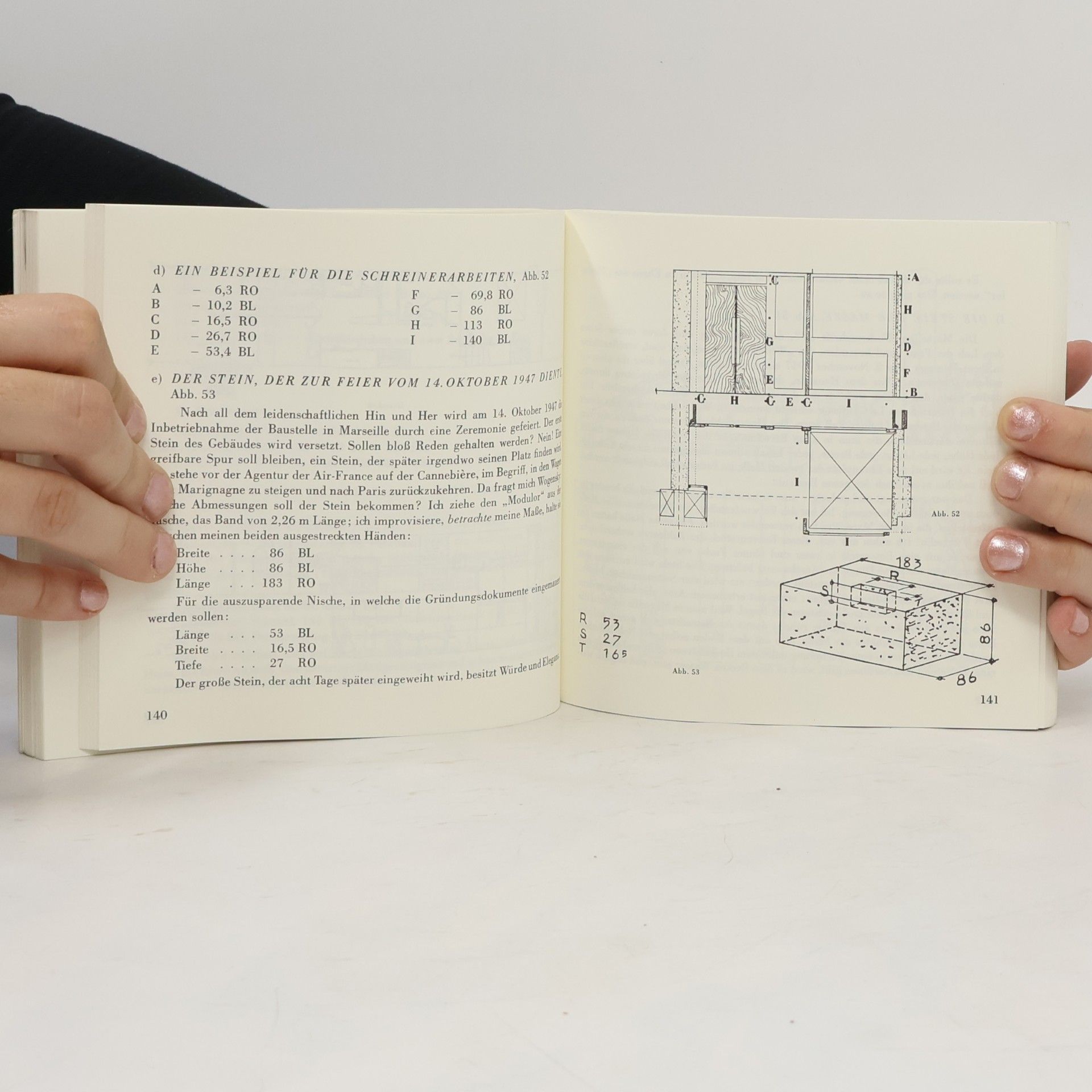 Le Corbusier Darstellung eines in Architektur und Technik allgemein anwendbaren harmonischen Masses im menschlichen Massstab