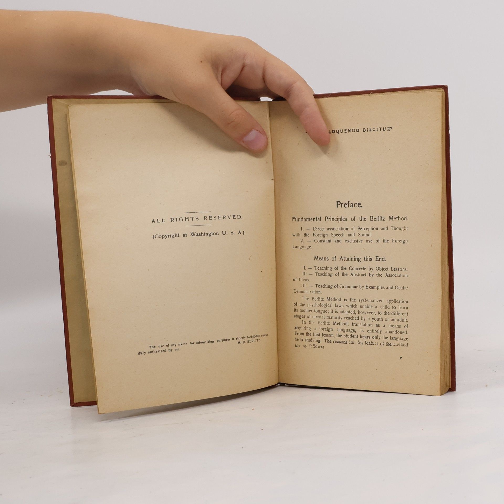 M. D. Berlitz First Book for Teaching Modern Languages