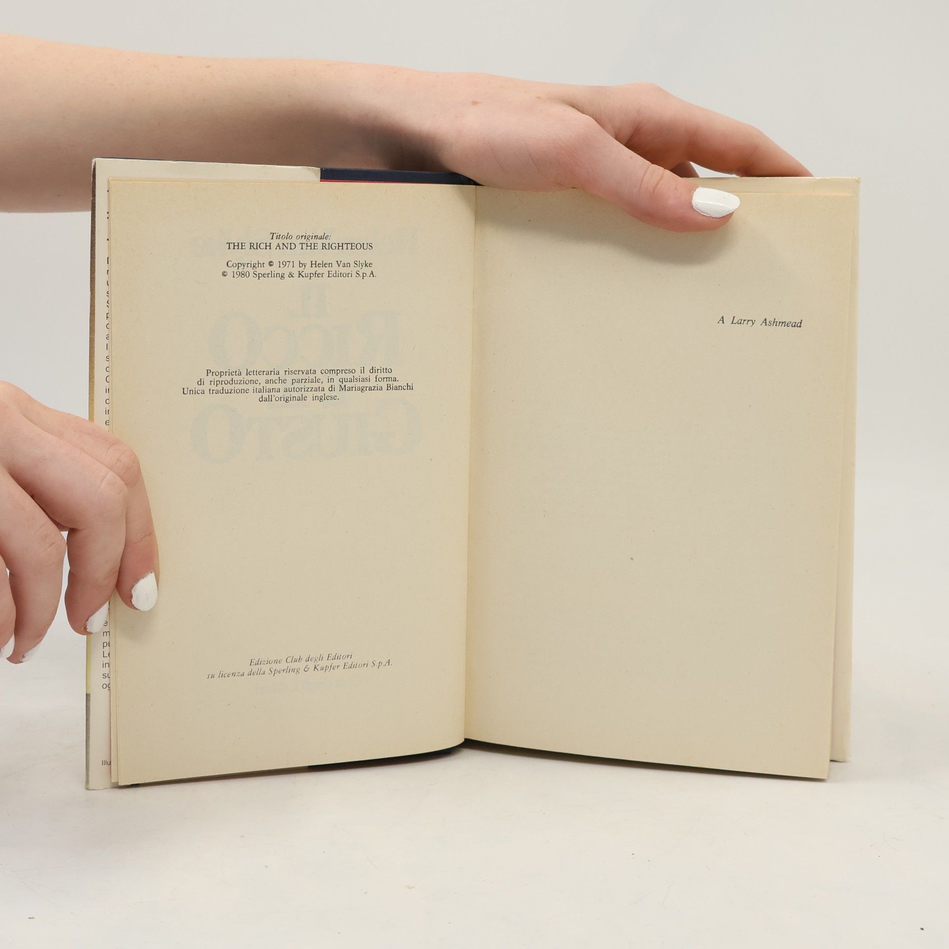 Helen Van Slyke Il ricco e il giusto