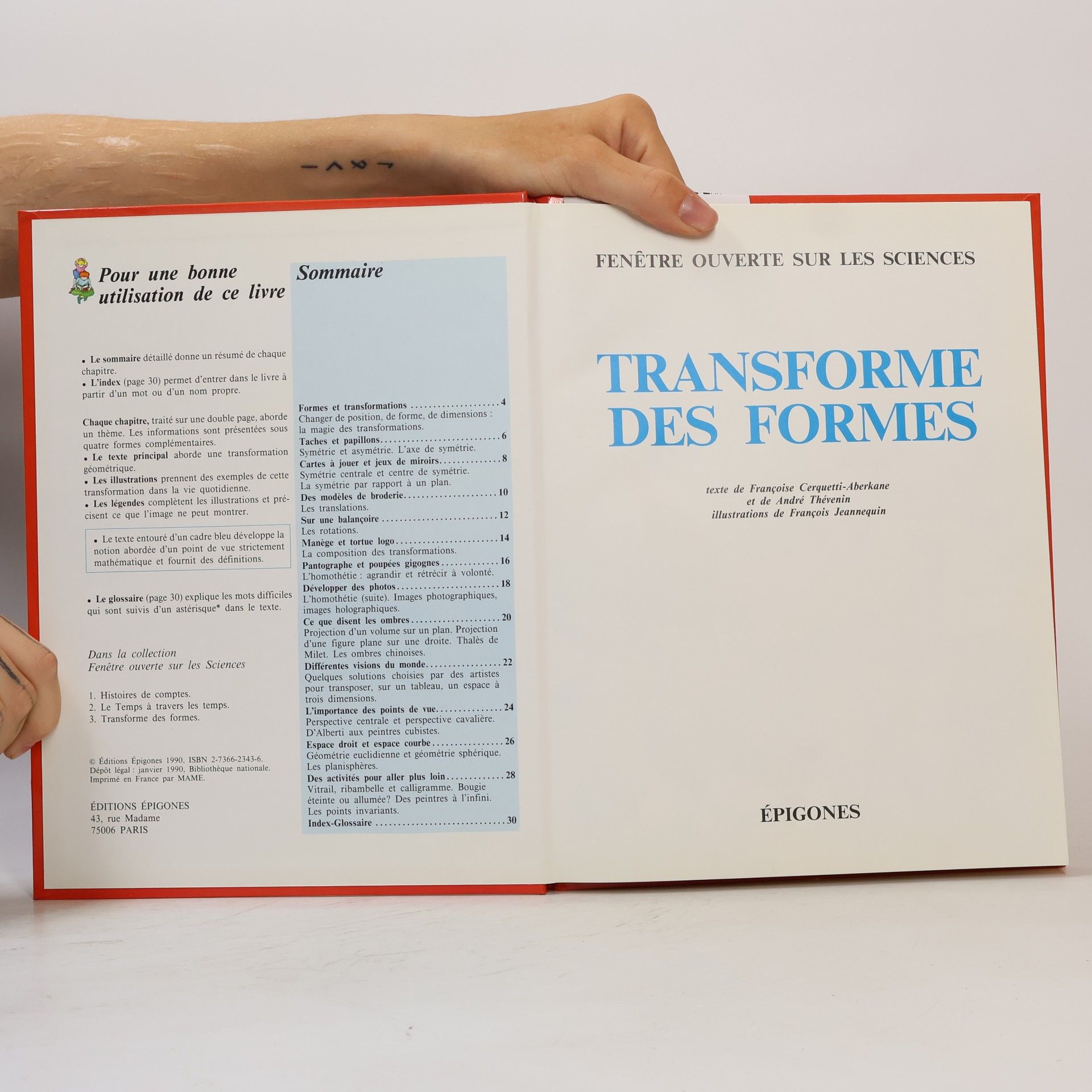 Fenêtre ouverte sur les sciences: Transformes des formes