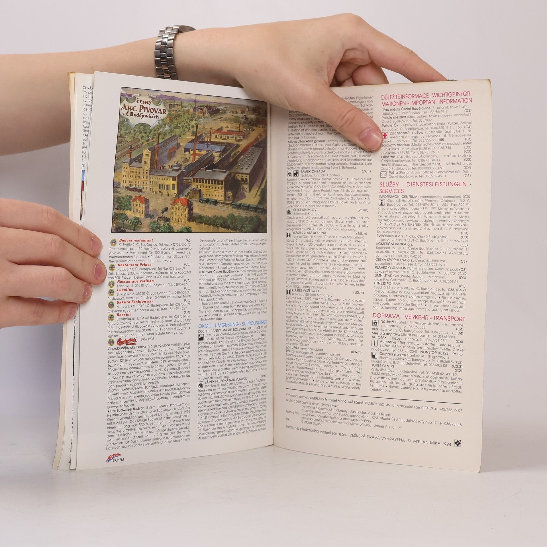 Autorenkollektiv České Budějovice. Panoramatická mapa. Průvodce městem