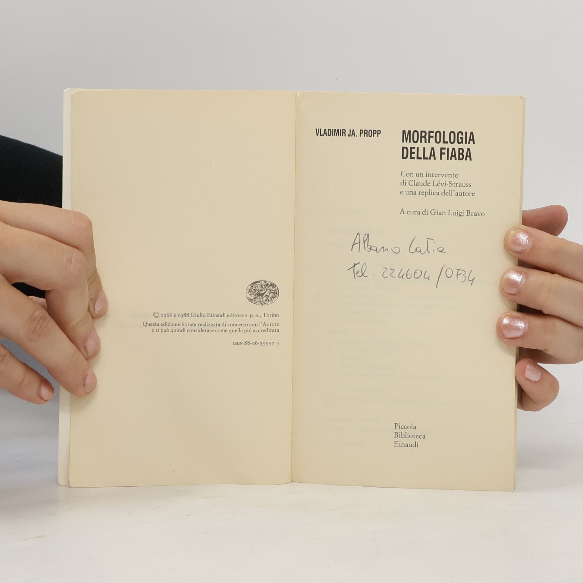 Vladimir Ja. Propp Morfologia della fiaba