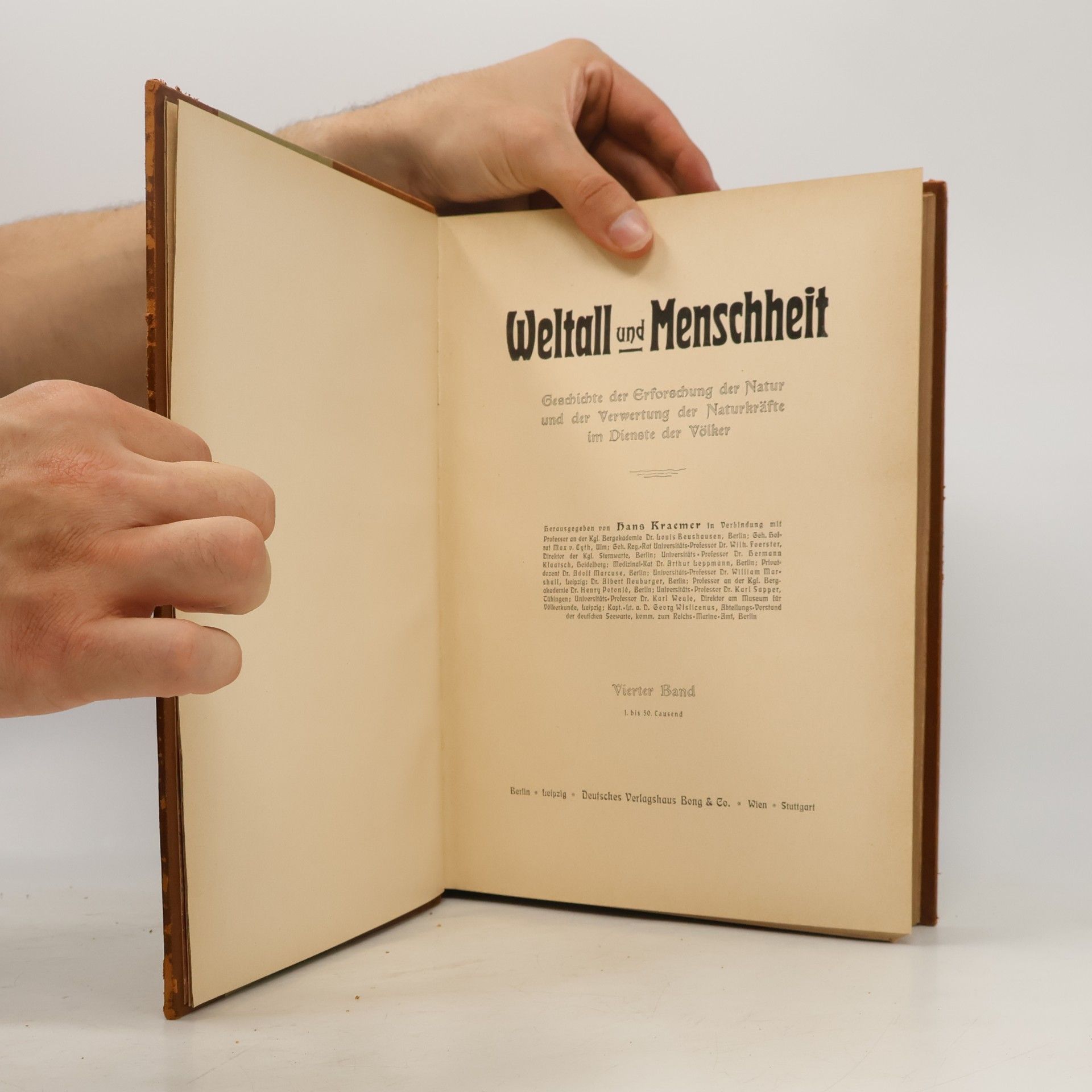 Hans Kraemer Weltall und Menschheit IV.