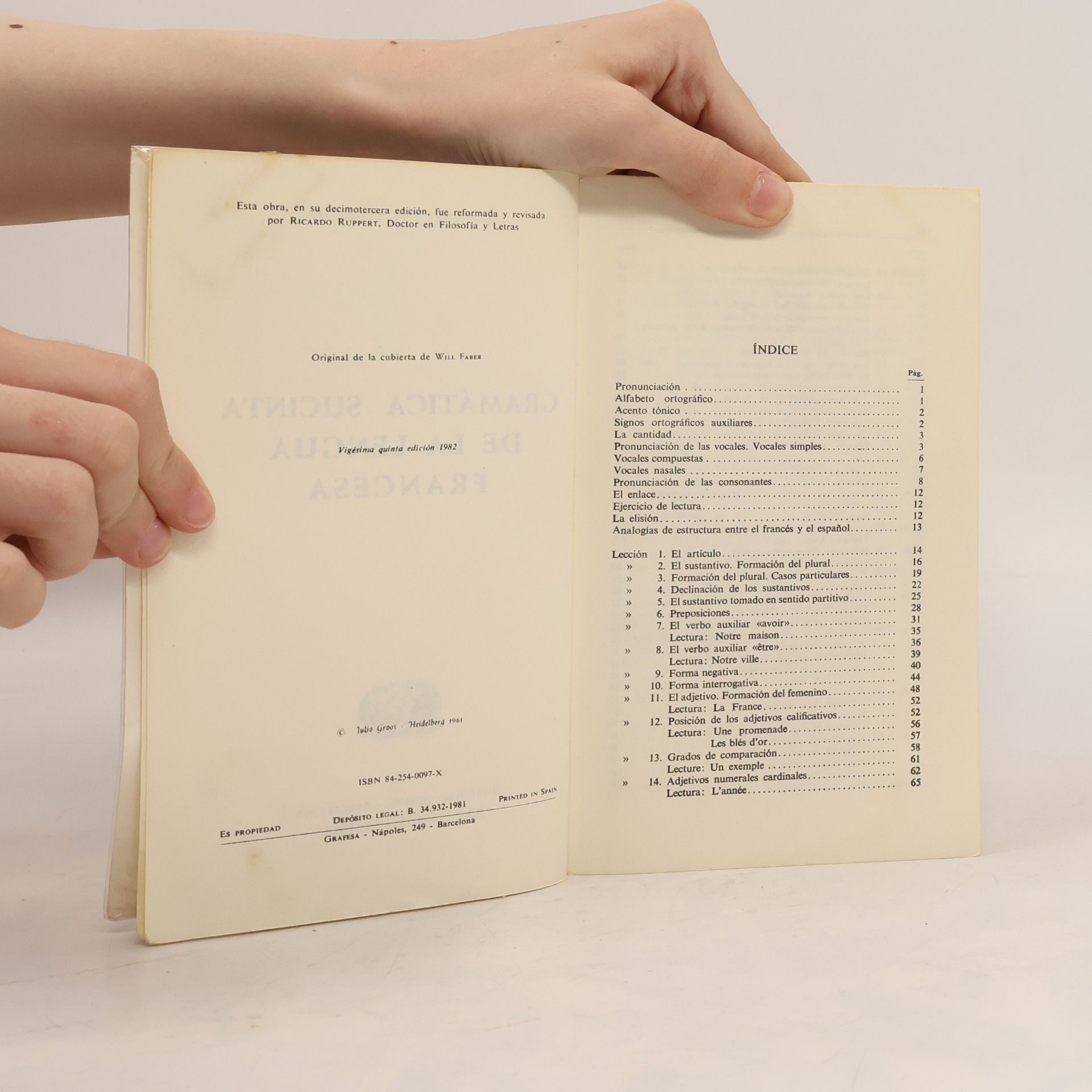 Otto-Kordgien Gramática sucinta de la lengua francesa