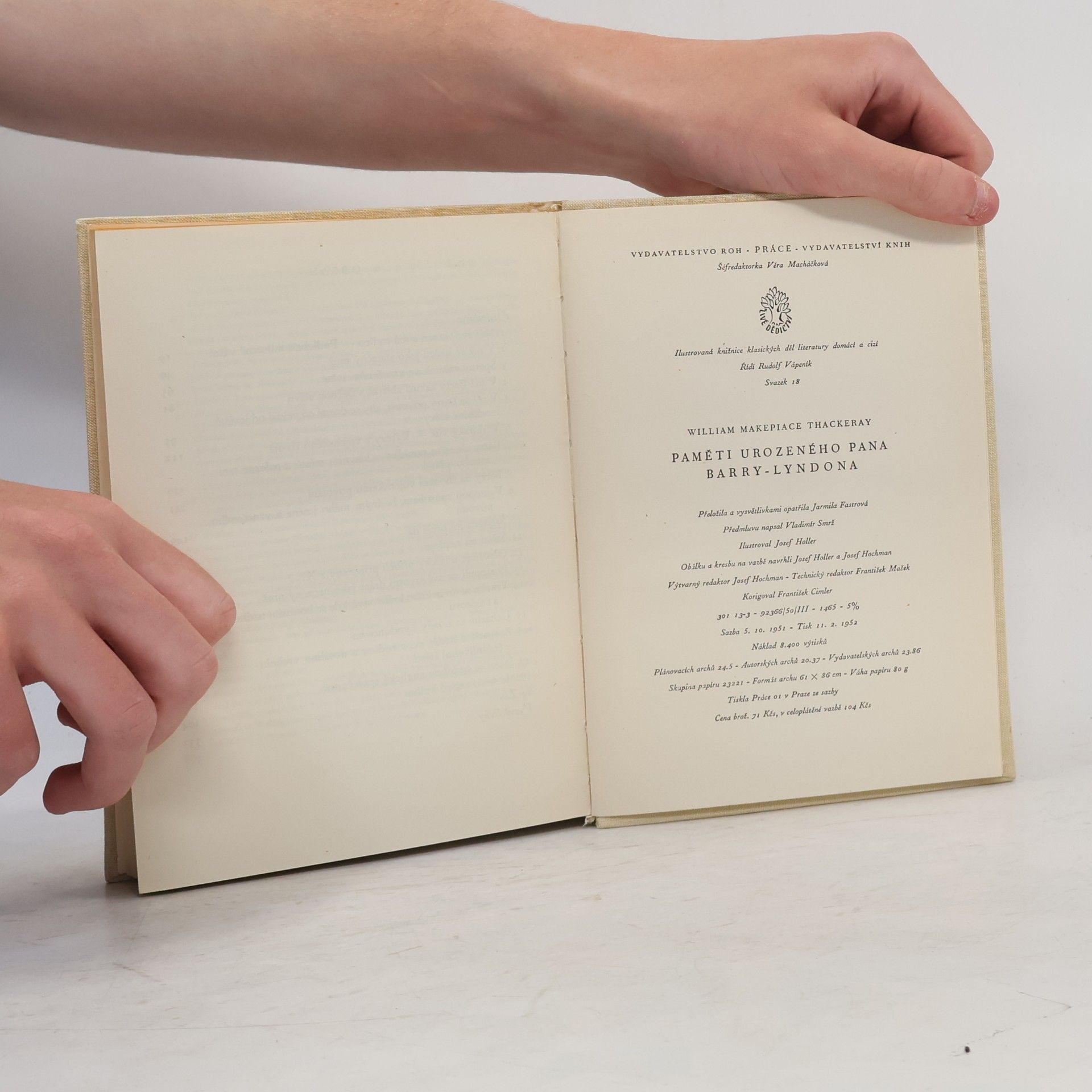 William Makepeace Thackeray Paměti urozeného pána Barry-Lyndona