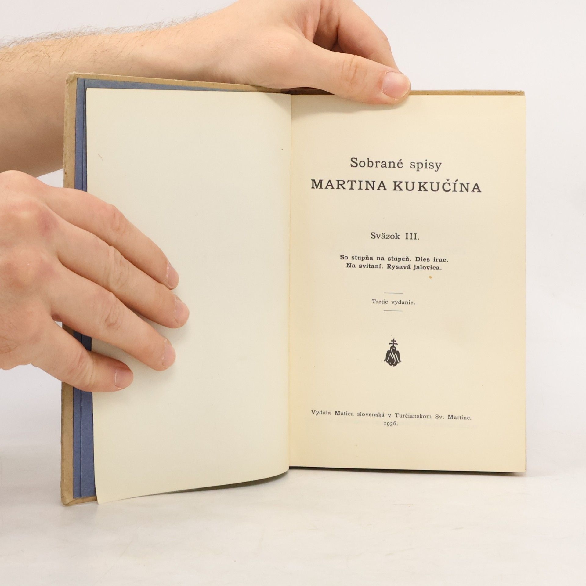 Martin Kukučín Sobrané spisy Martina Kukučína. Sväzok III.