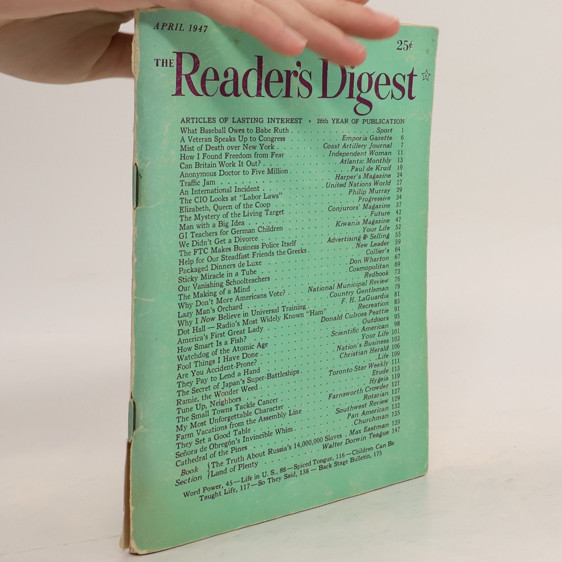 Autorenkollektiv The Reader's Digest 4/1947