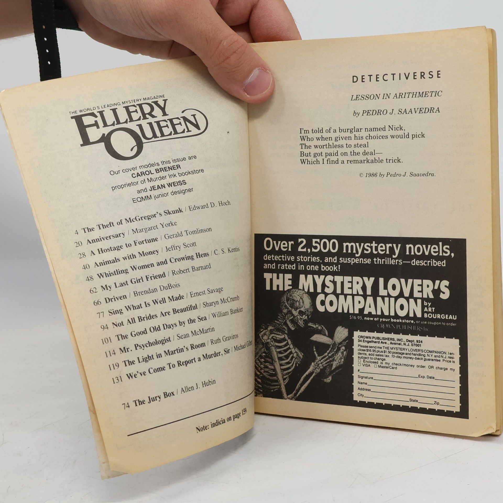 Autorenkollektiv Ellery Queen's Mystery Magazine 11/1986