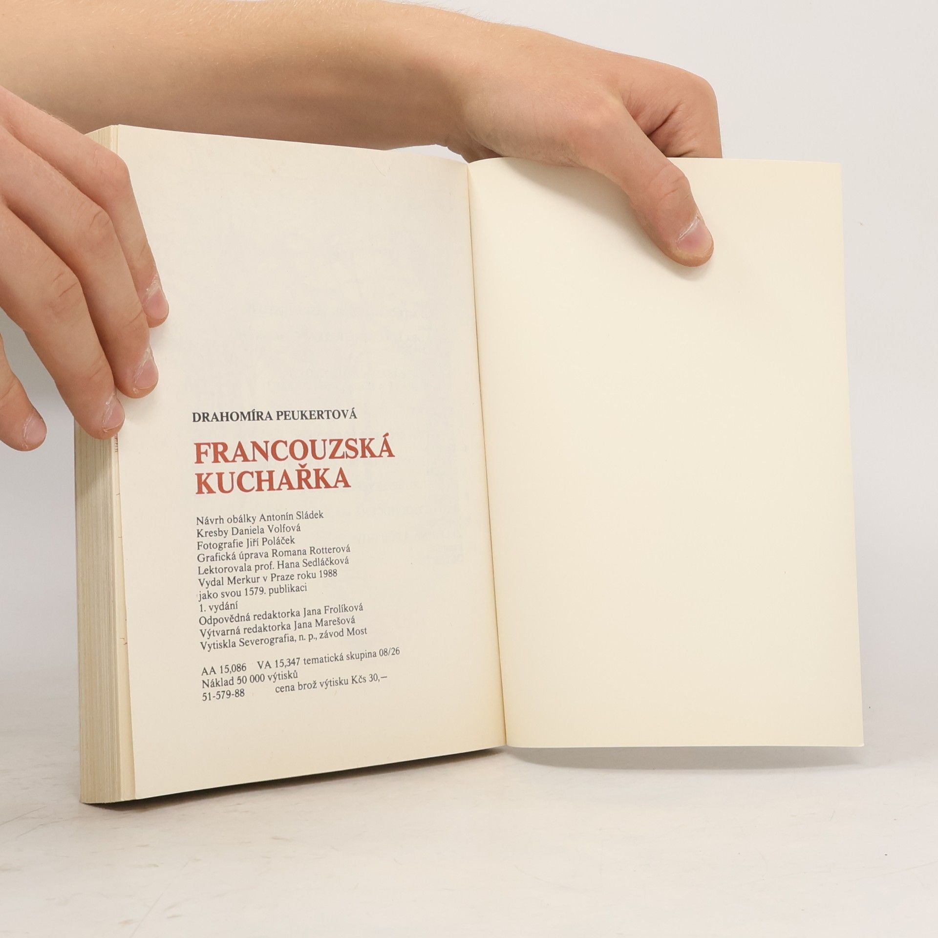 Drahomíra Peukertová Francouzská kuchařka