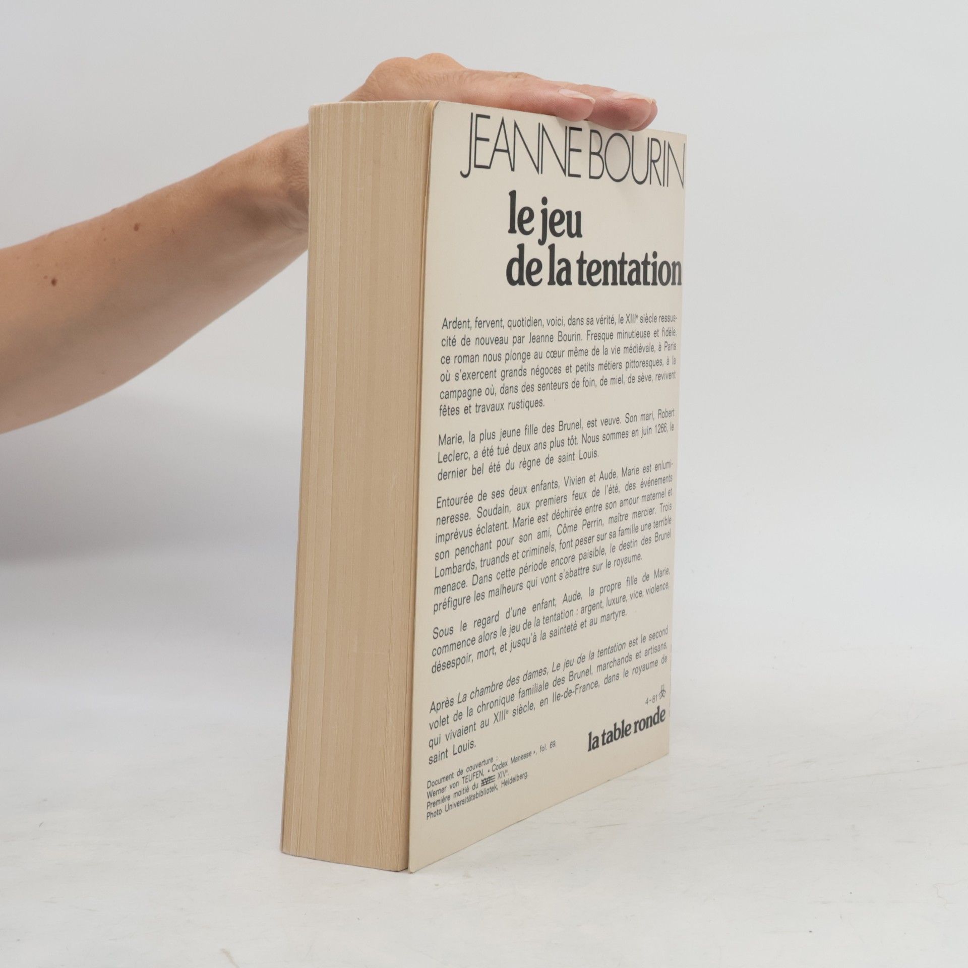 Jeanne Bourin Le jeu de la tentation