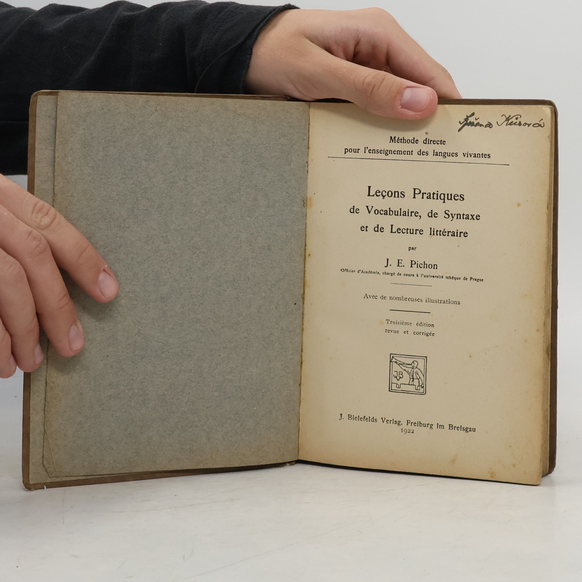 J. E. Pichon Leçons Pratiques de Vocabulaire, de Syntaxe et de Lecture littéraire
