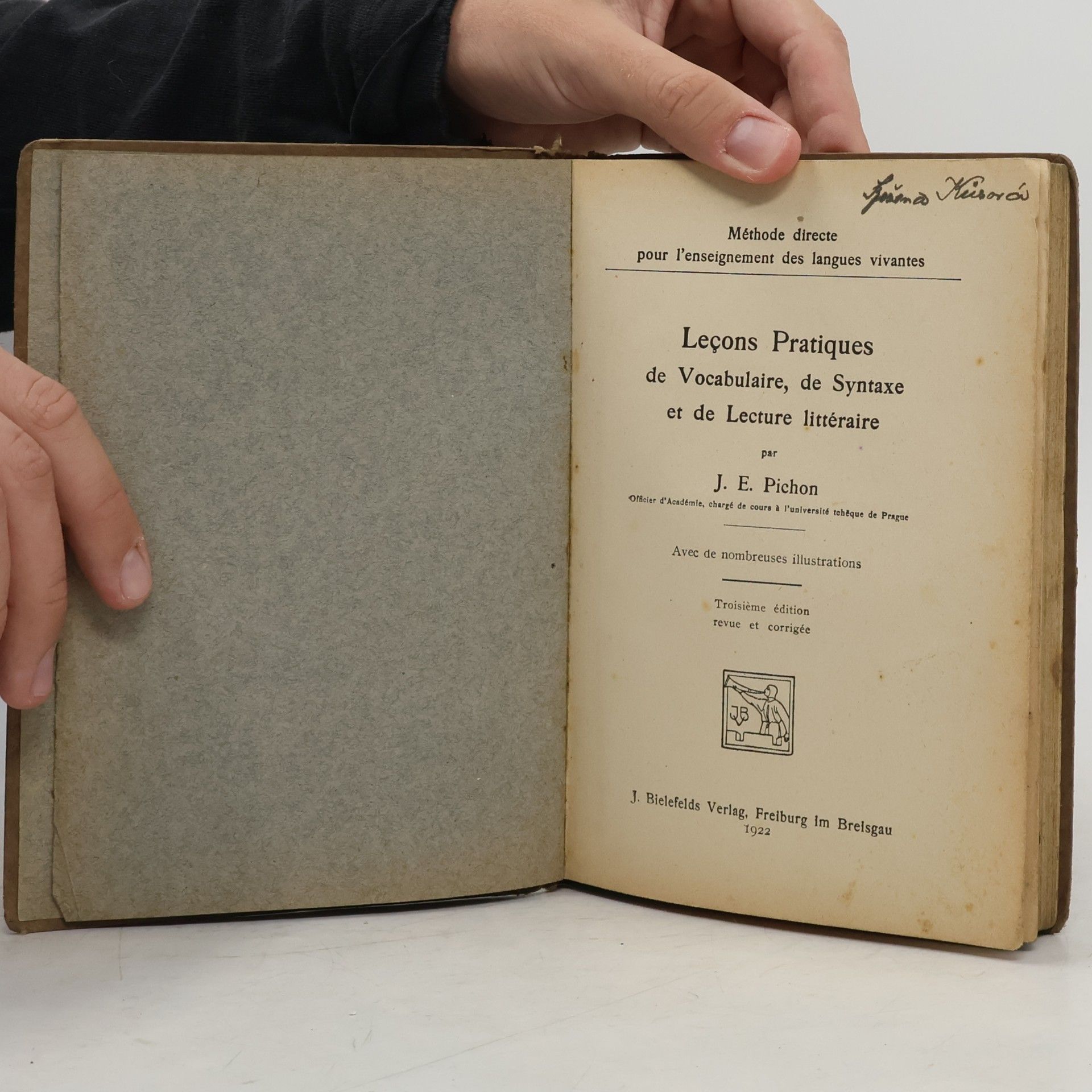 J. E. Pichon Leçons Pratiques de Vocabulaire, de Syntaxe et de Lecture littéraire