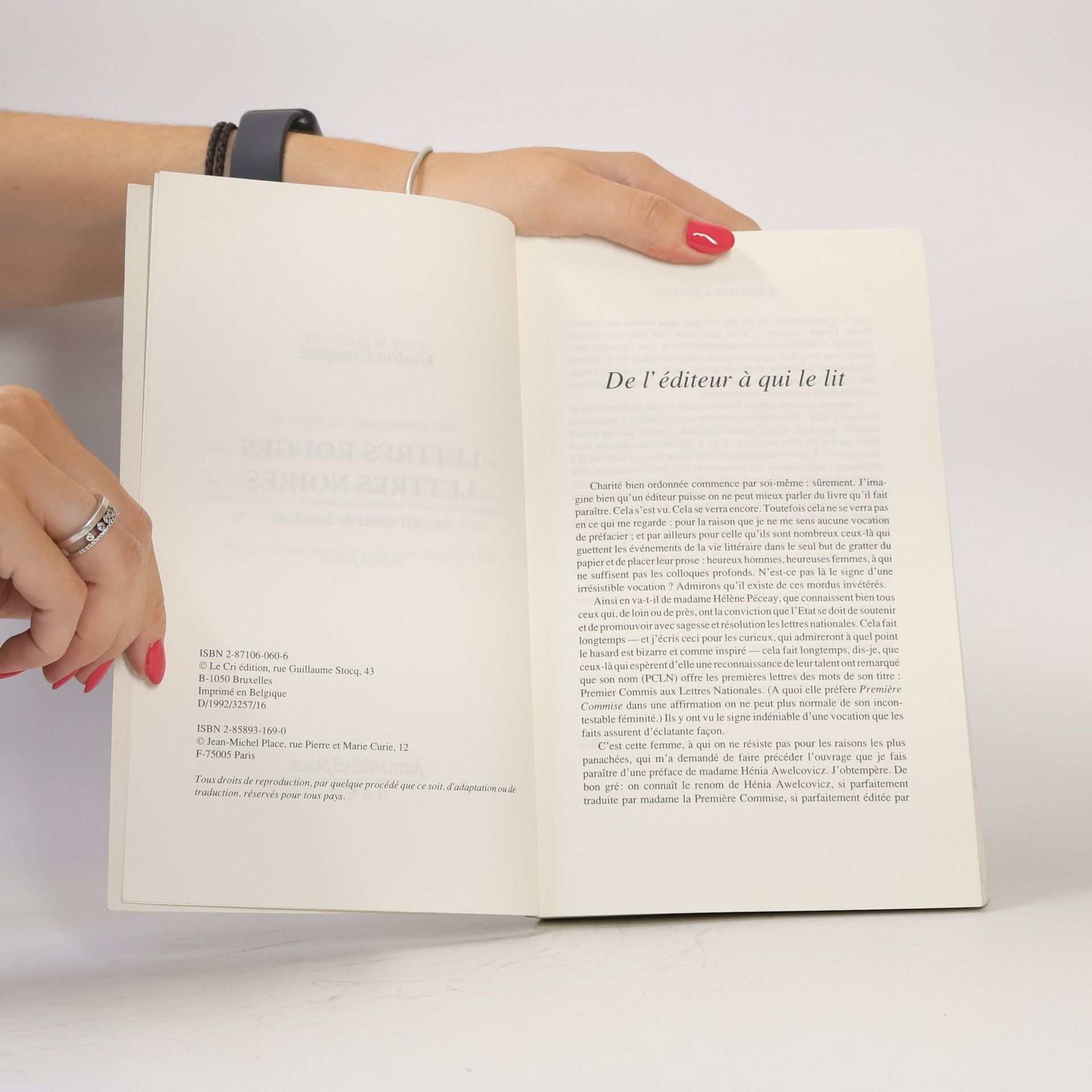 Gaston Compère Lettres rouges lettres noires