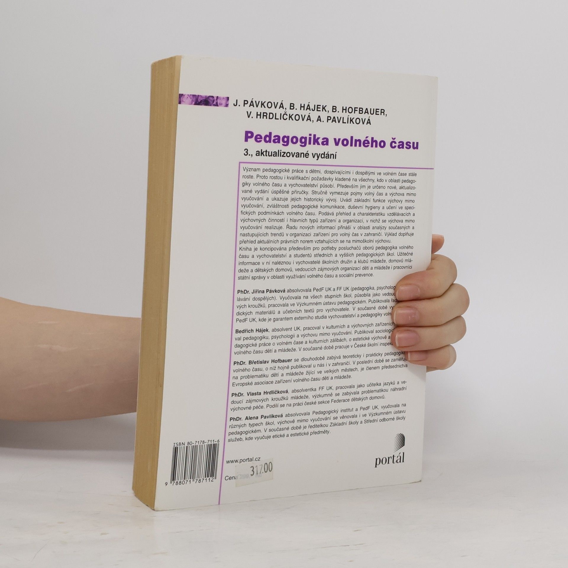 Jiřina Pávková Pedagogika volného času