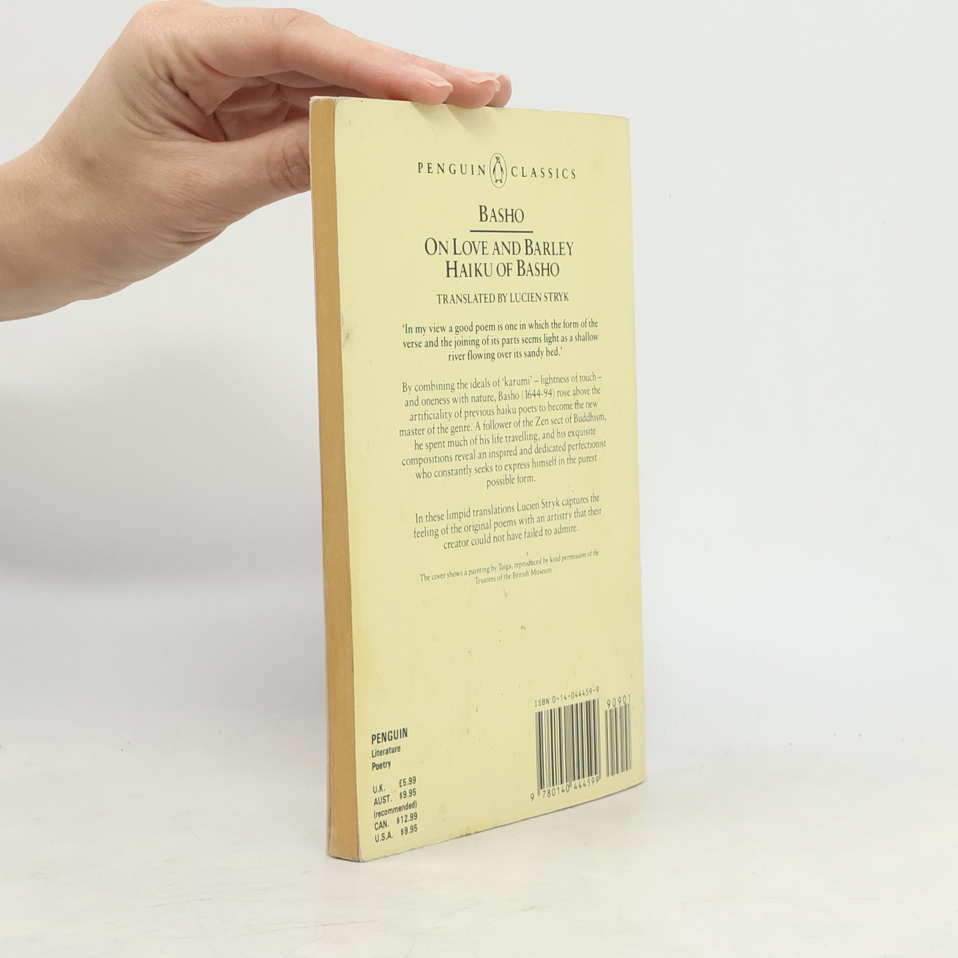 Bašó Macuo Penguin Classics: On Love and Barley