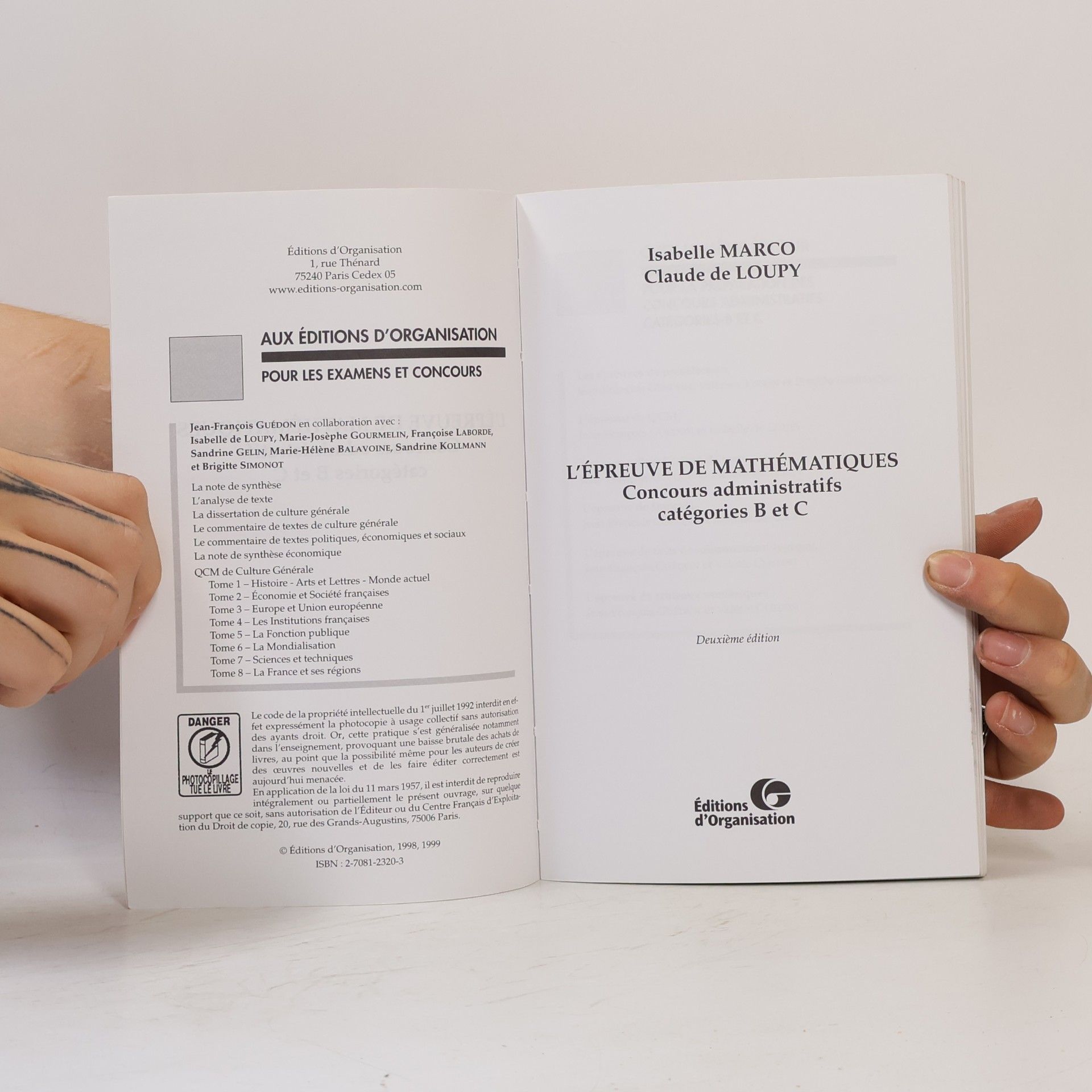 Isabelle Marco L'épreuve de mathématiques