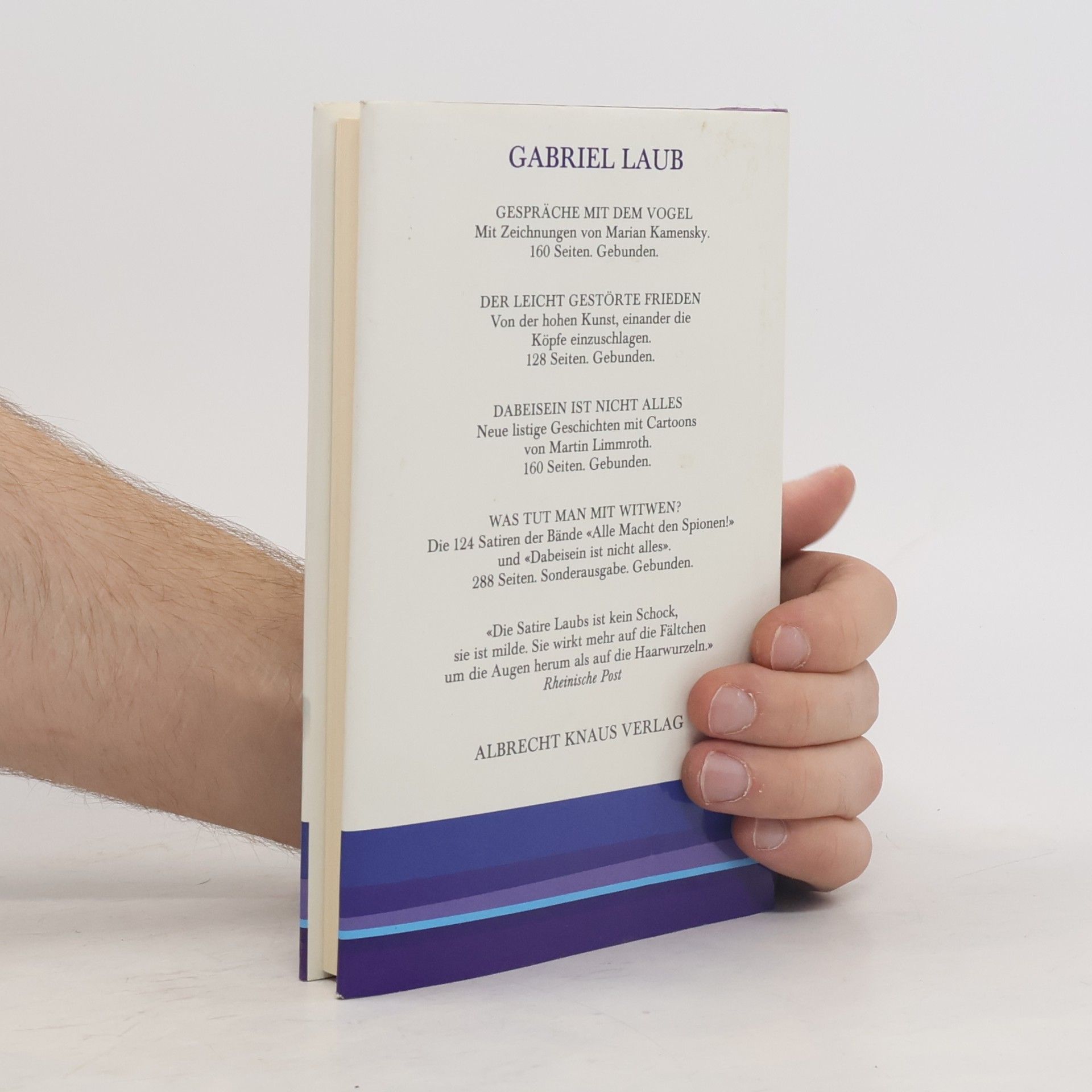 Gabriel Laub Entdeckungen in der Badewanne. Neue Satiren