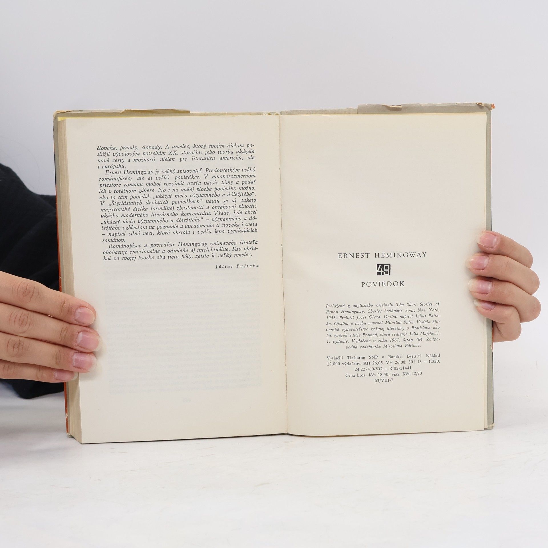 Ernest Hemingway 49 poviedok