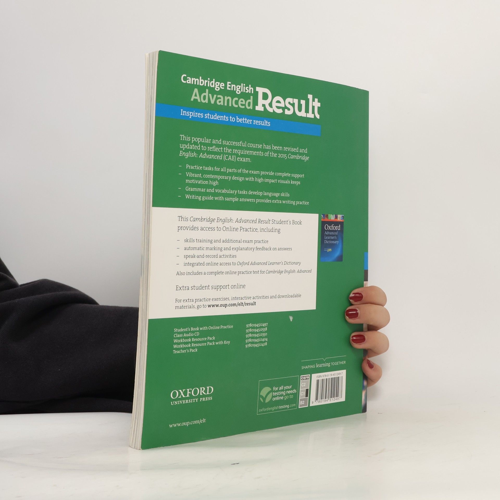 Kathy Gude Cambridge English advanced result : student´s book with online practice