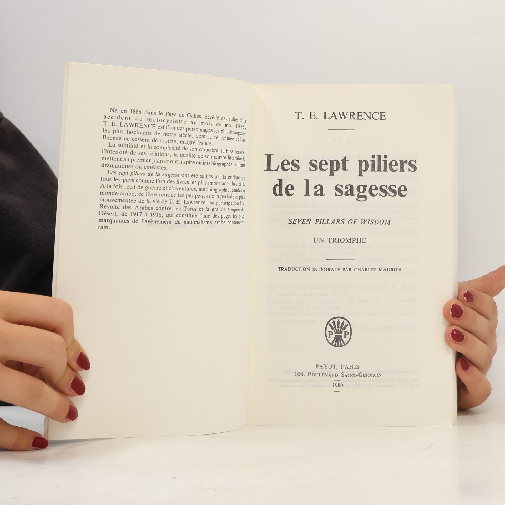 T. E. Lawrence Les sept piliers de la sagesse