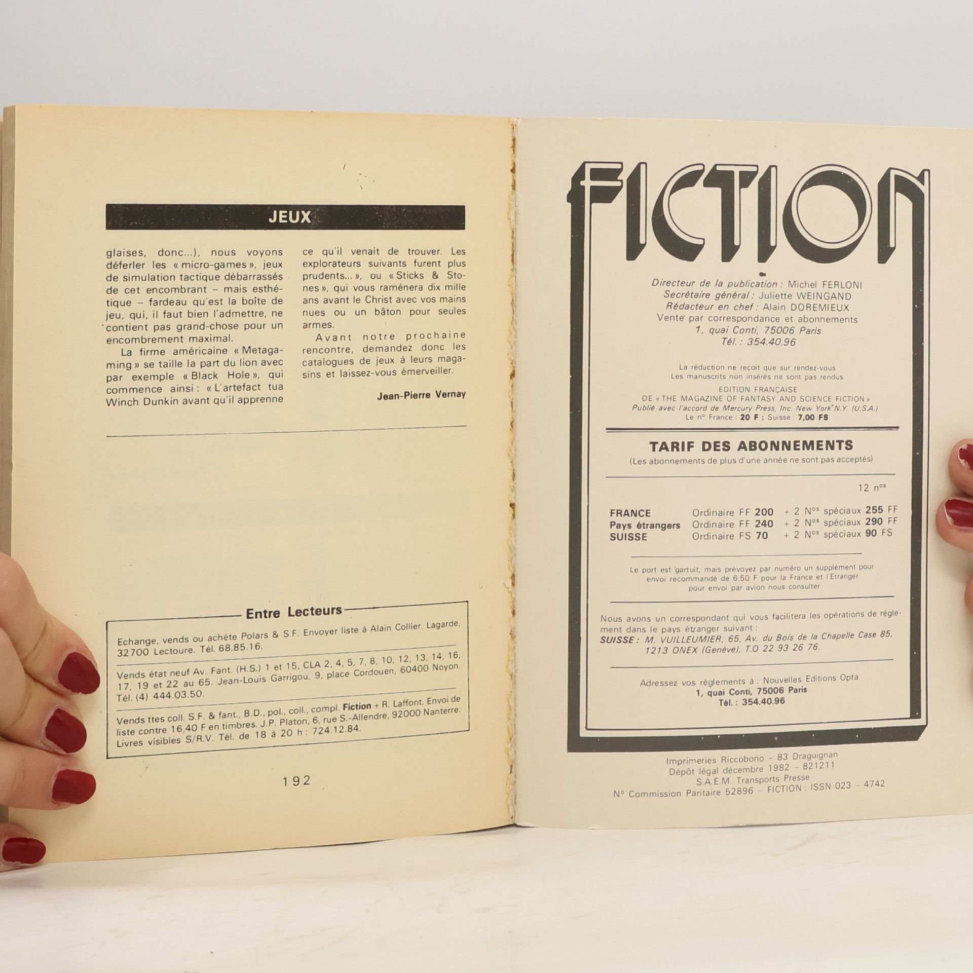 Collectif d'auteurs Fiction 334, 11/1982