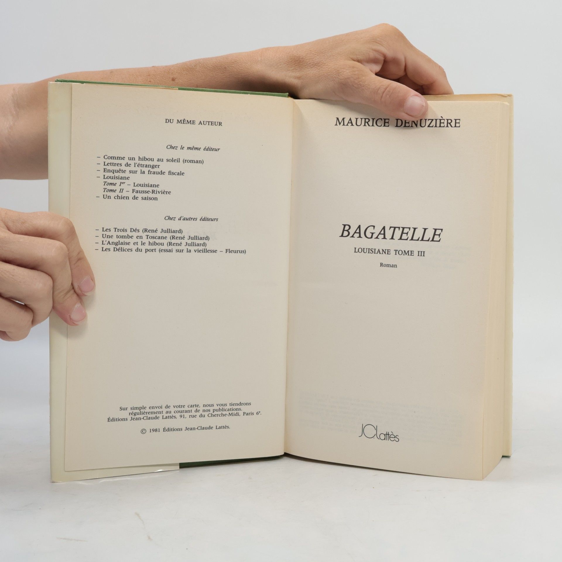 Maurice Denuzière Bagatelle
