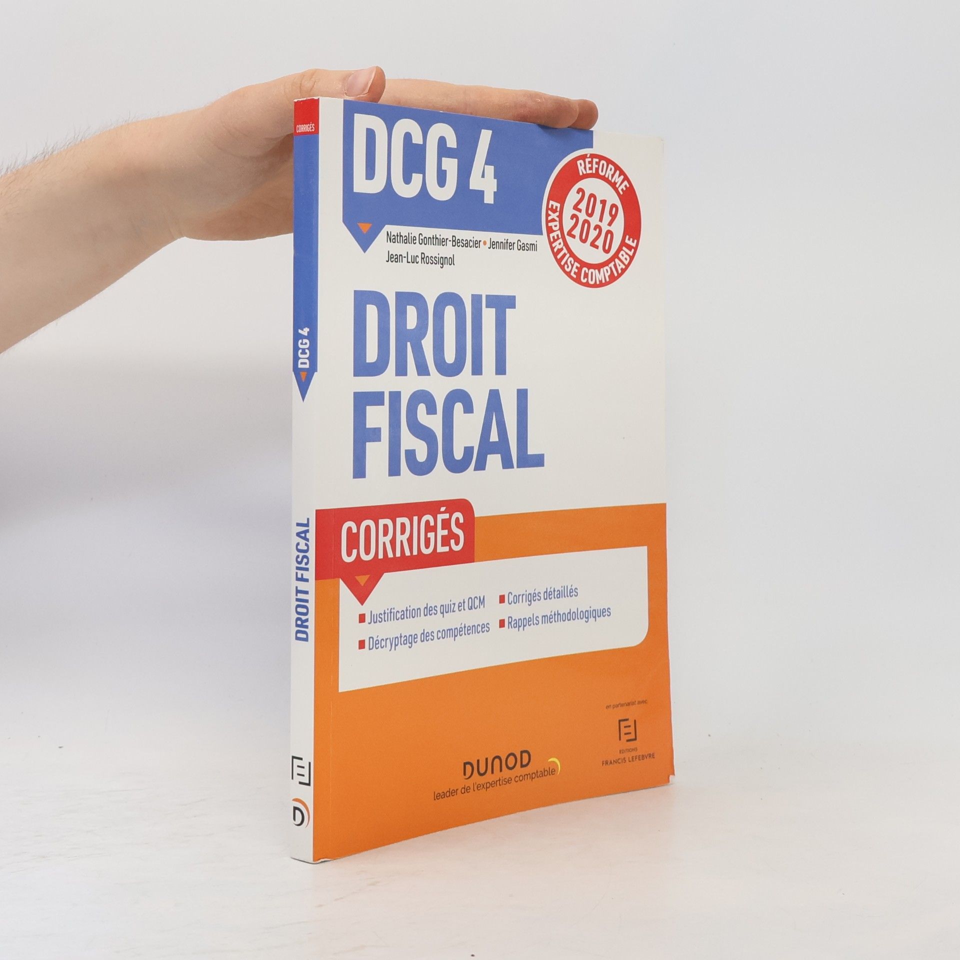 Jean-Luc Rossignol DCG 4 Droit fiscal - Corrigés - Réforme 2019/2020
