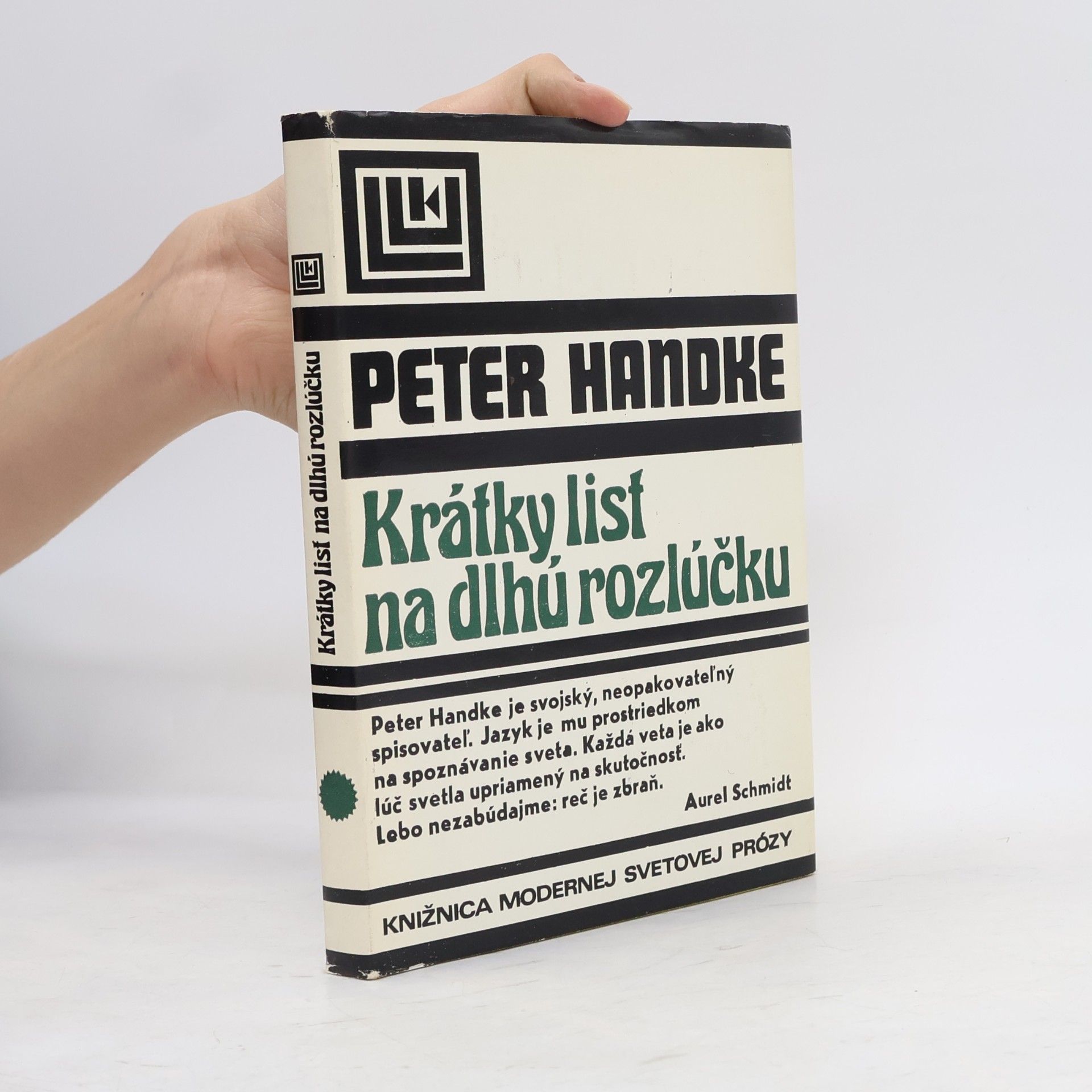 Peter Handke Krátky list na dlhú rozlúčku