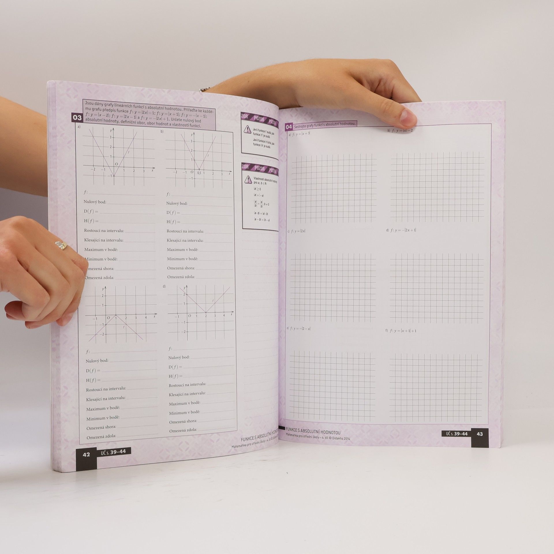 Magda Králová Matematika pro střední školy. 4. díl, Funkce I. Pracovní sešit