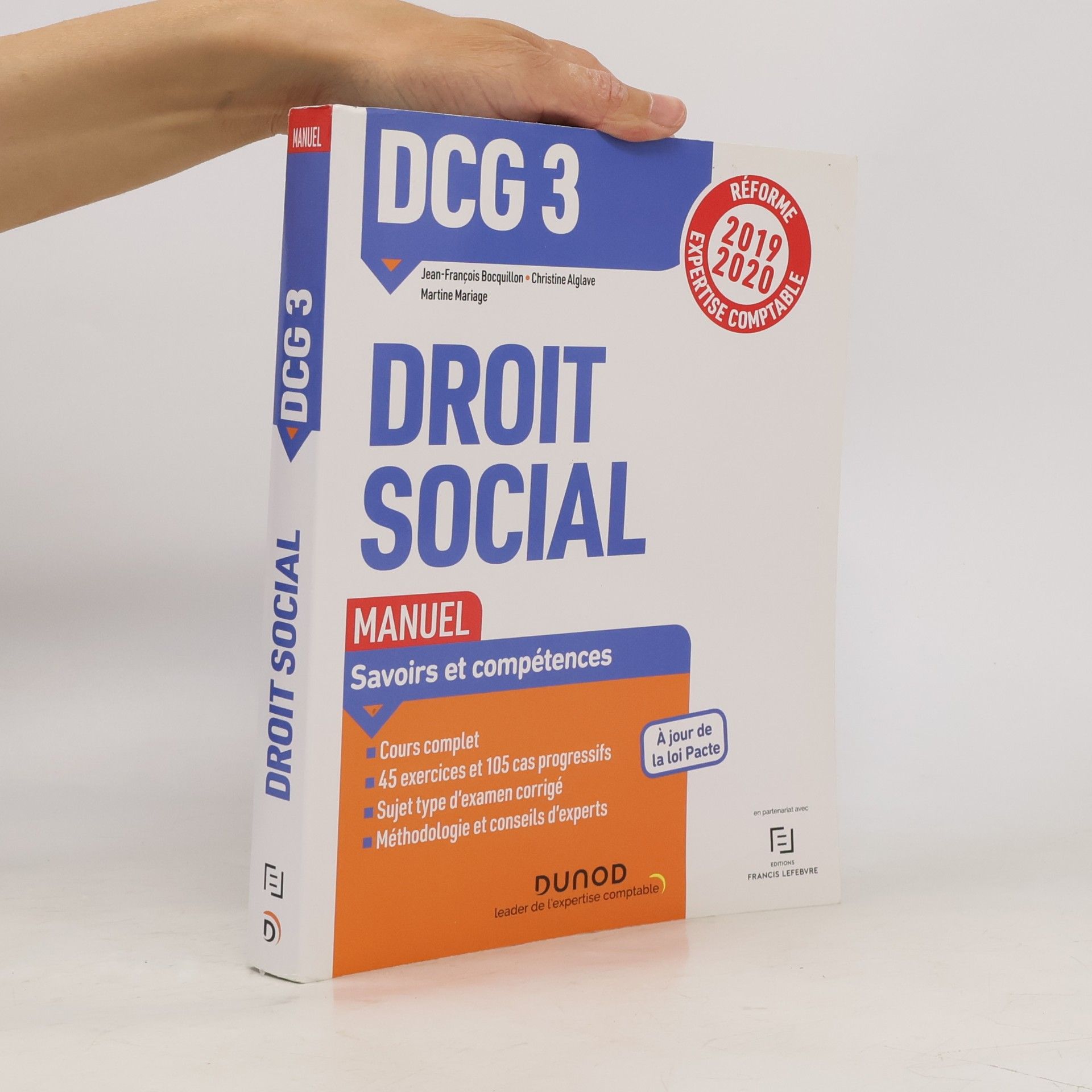 DCG 3 Droit social - Manuel - Réforme 2019-2020