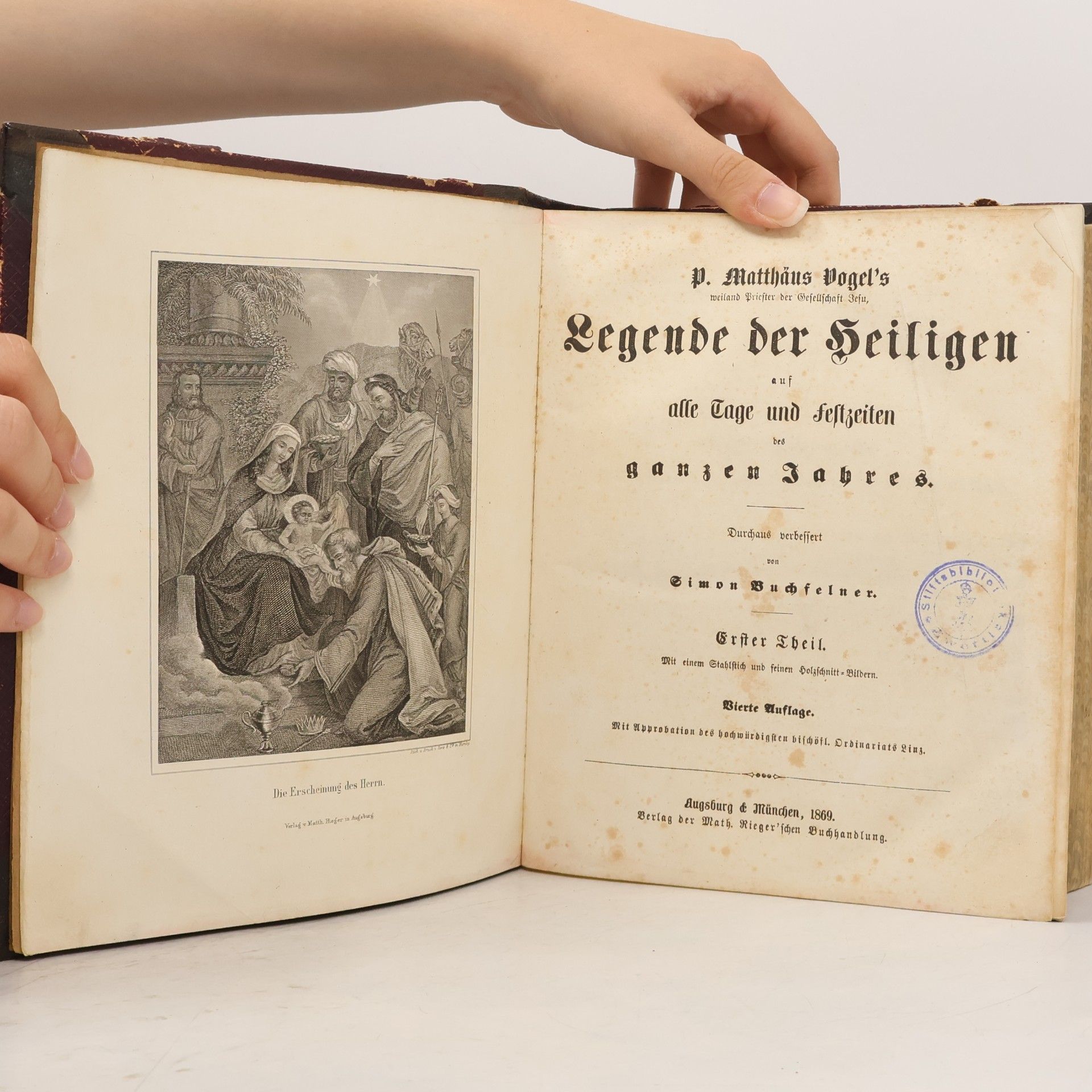 Matthaus Vogel Legende der Heiligen auf alle Tage und Festzeiten des ganzen Jahres 1