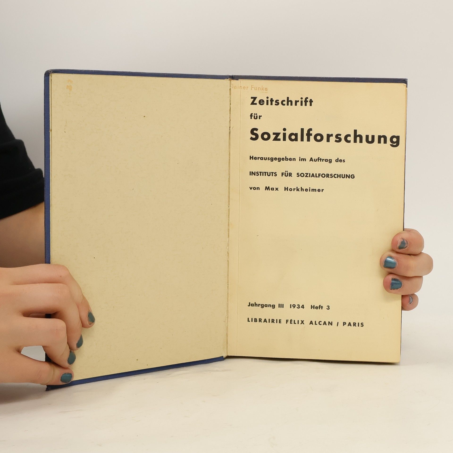 Max Horkheimer Zeitschrift für Sozialforschung
