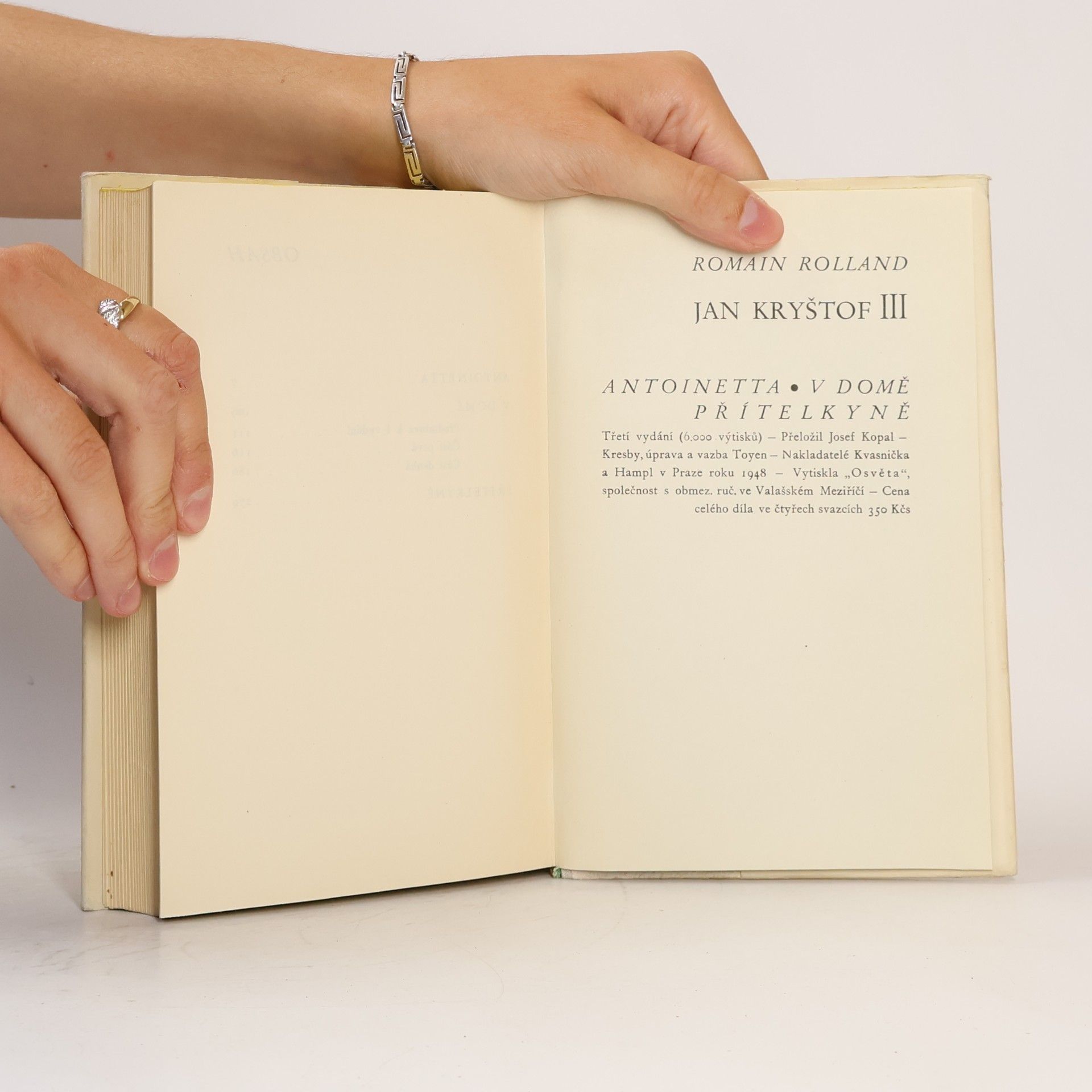 Romain Rolland Jan Kryštof III. Antoinetta. V domě přítelkyně