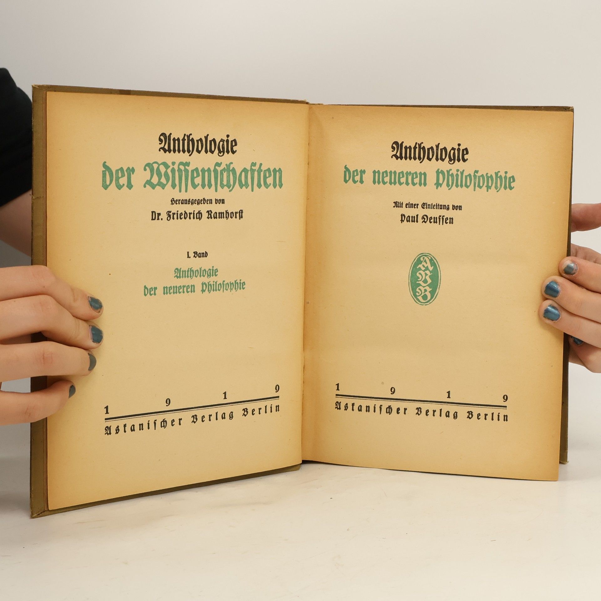 Paul Duffen Anthologie der Neueren Philosophie