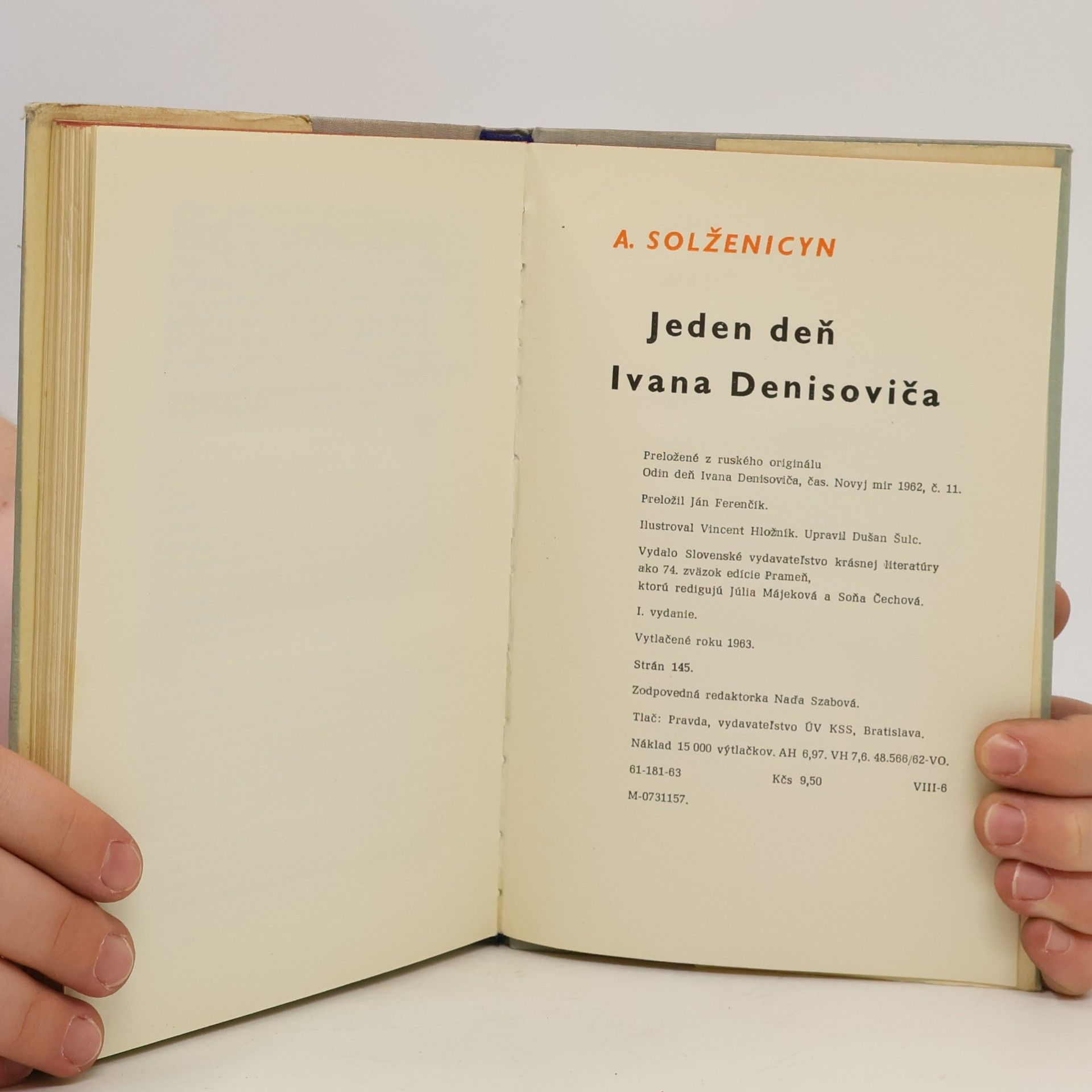 Aleksandr Solzhenitsyn Jeden deň Ivana Denisoviča