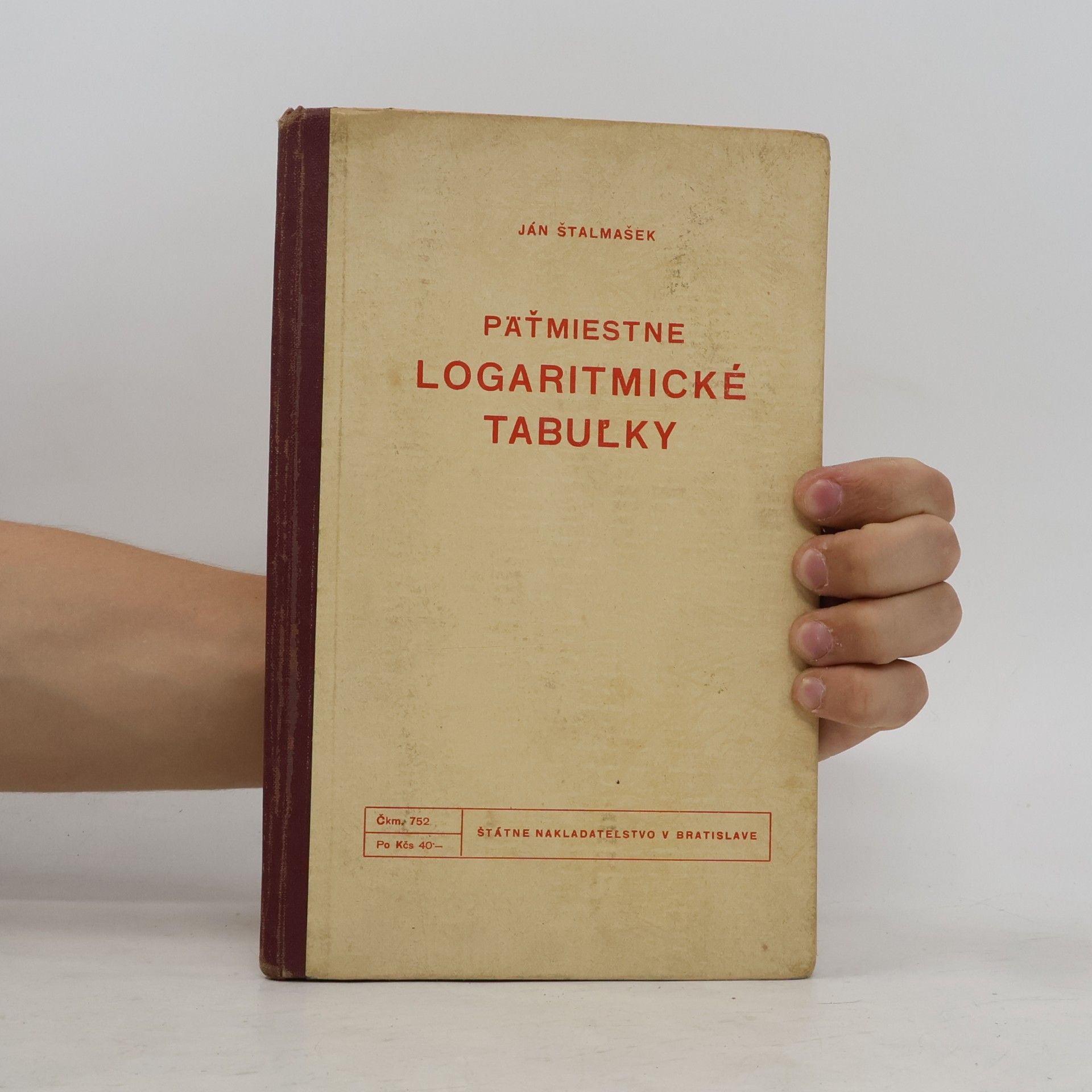 Ján Štalmašek Päťmiestne logaritmické tabuľky