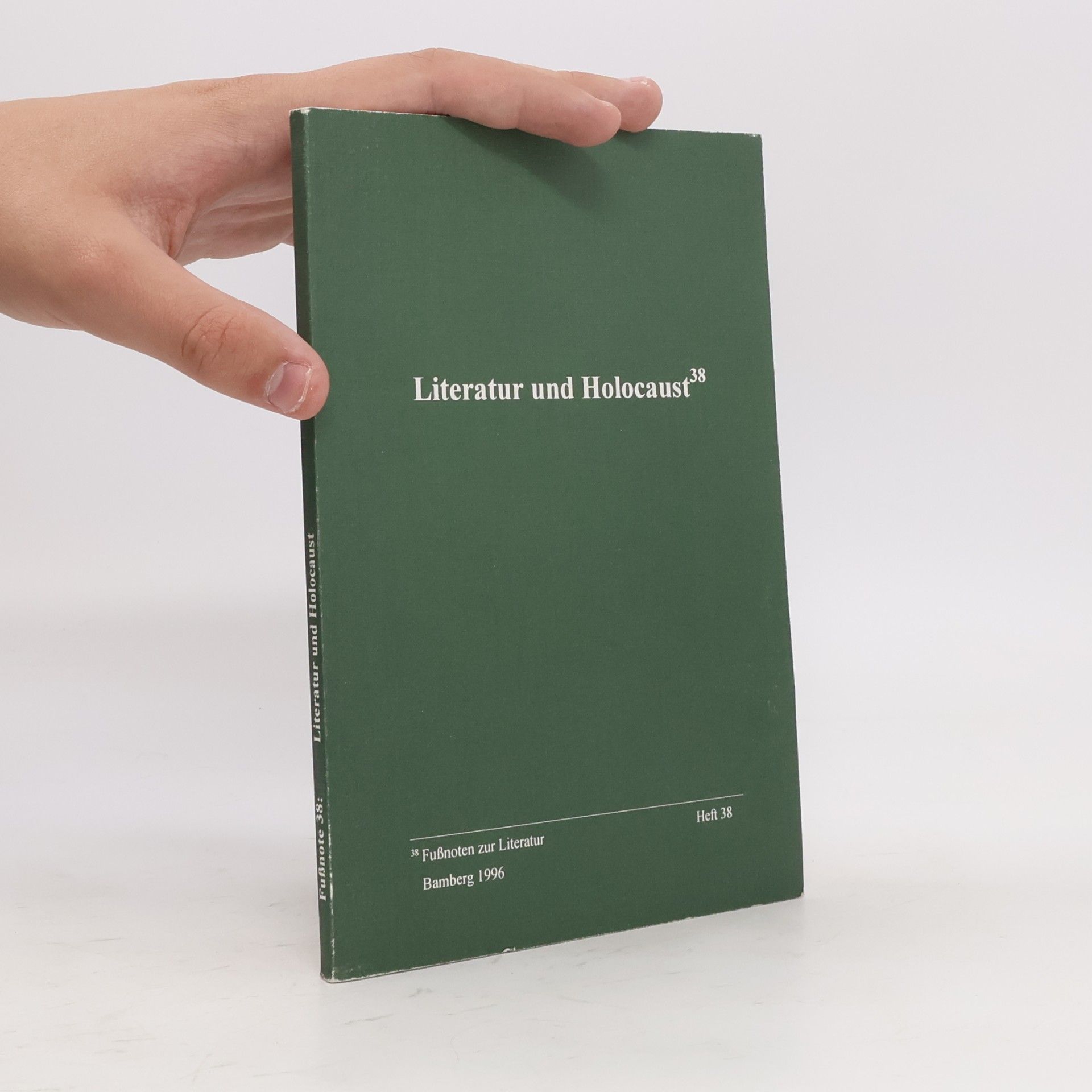 kolektiv Literatur und Holocaust. Heft 38