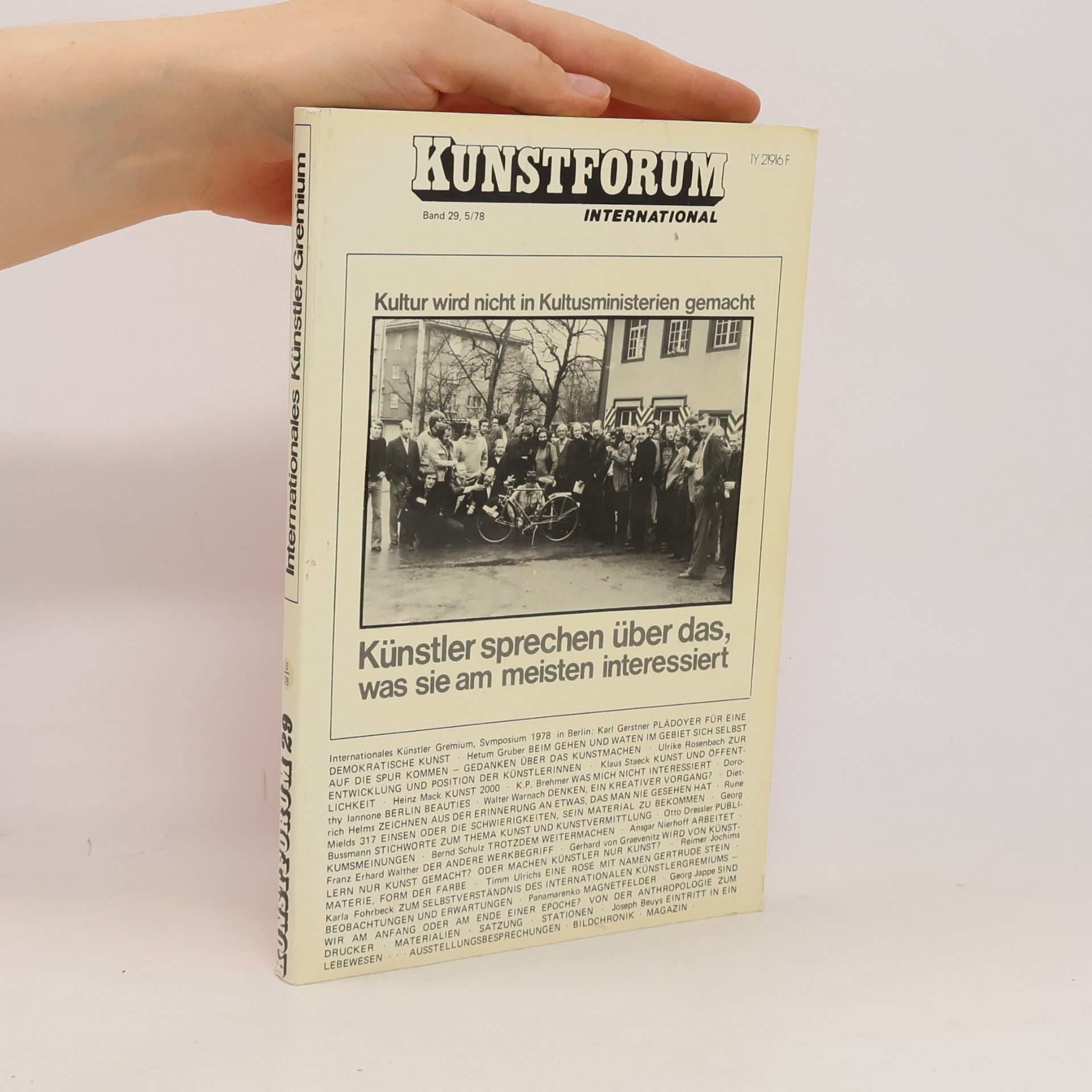 kolektiv Kunstforum International 29. Kultur wind nicht in Kultusministerien gemacht