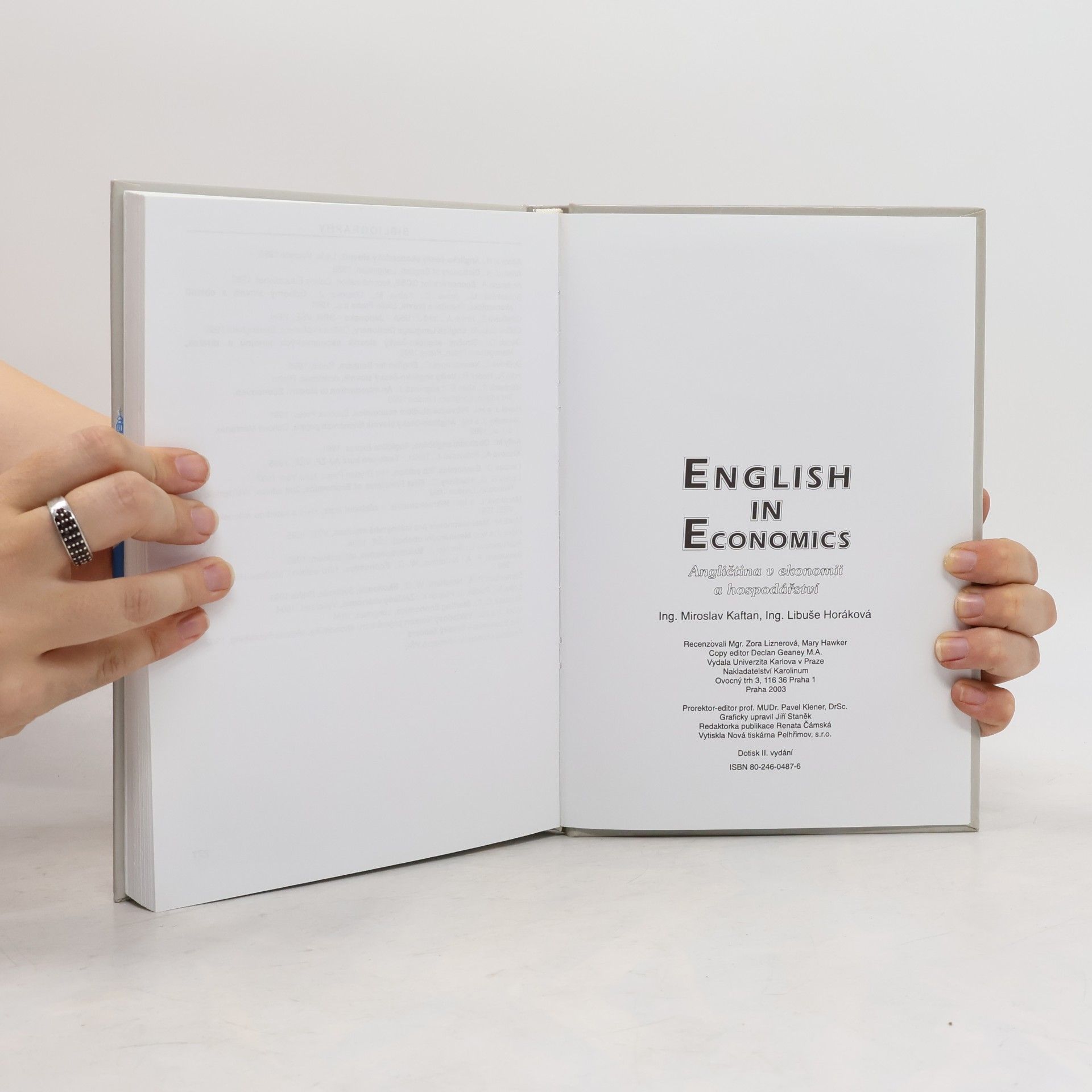 Miroslav Kaftan English in Economics. Angličtina v ekonomii a hospodářství