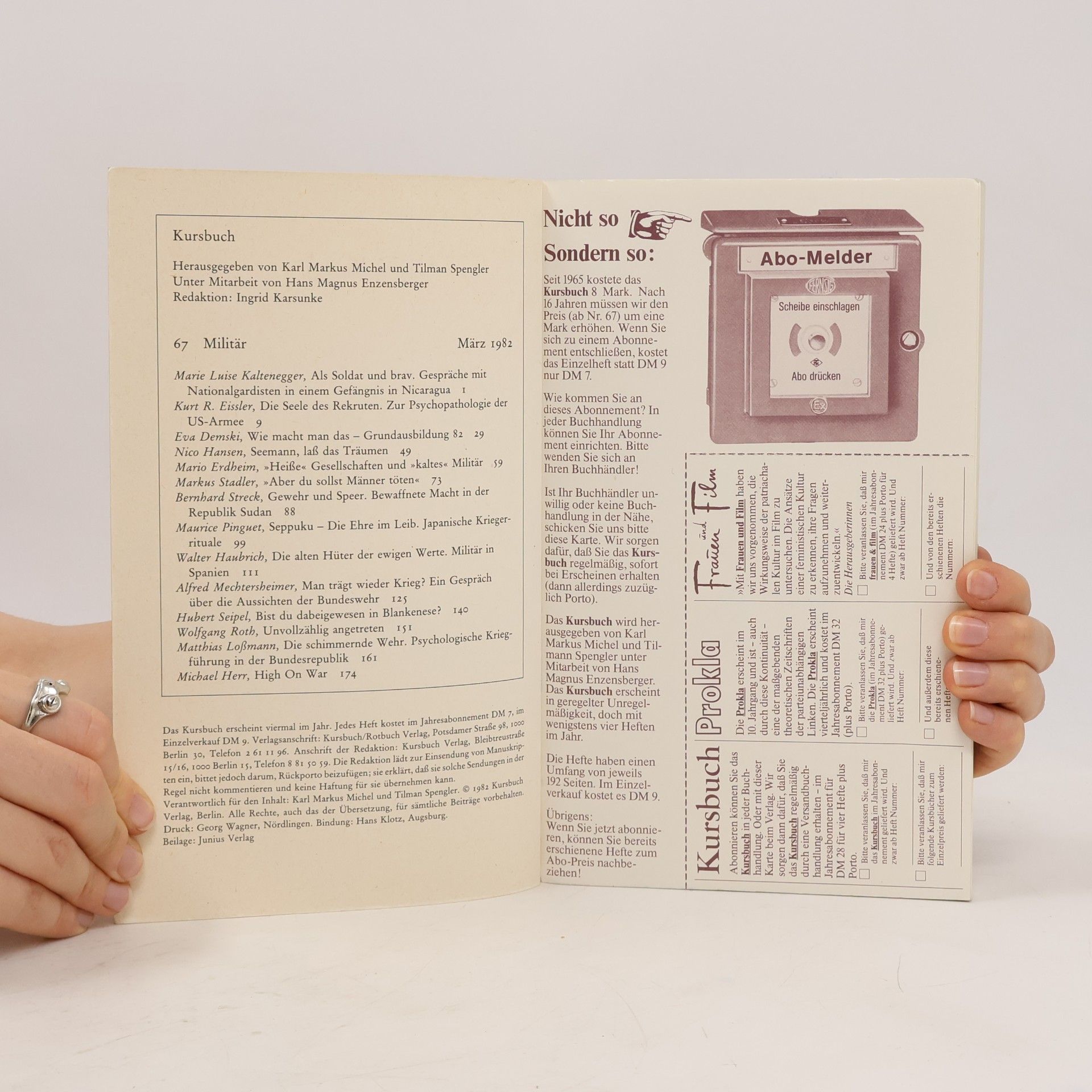 Autorenkollektiv Kursbuch 67