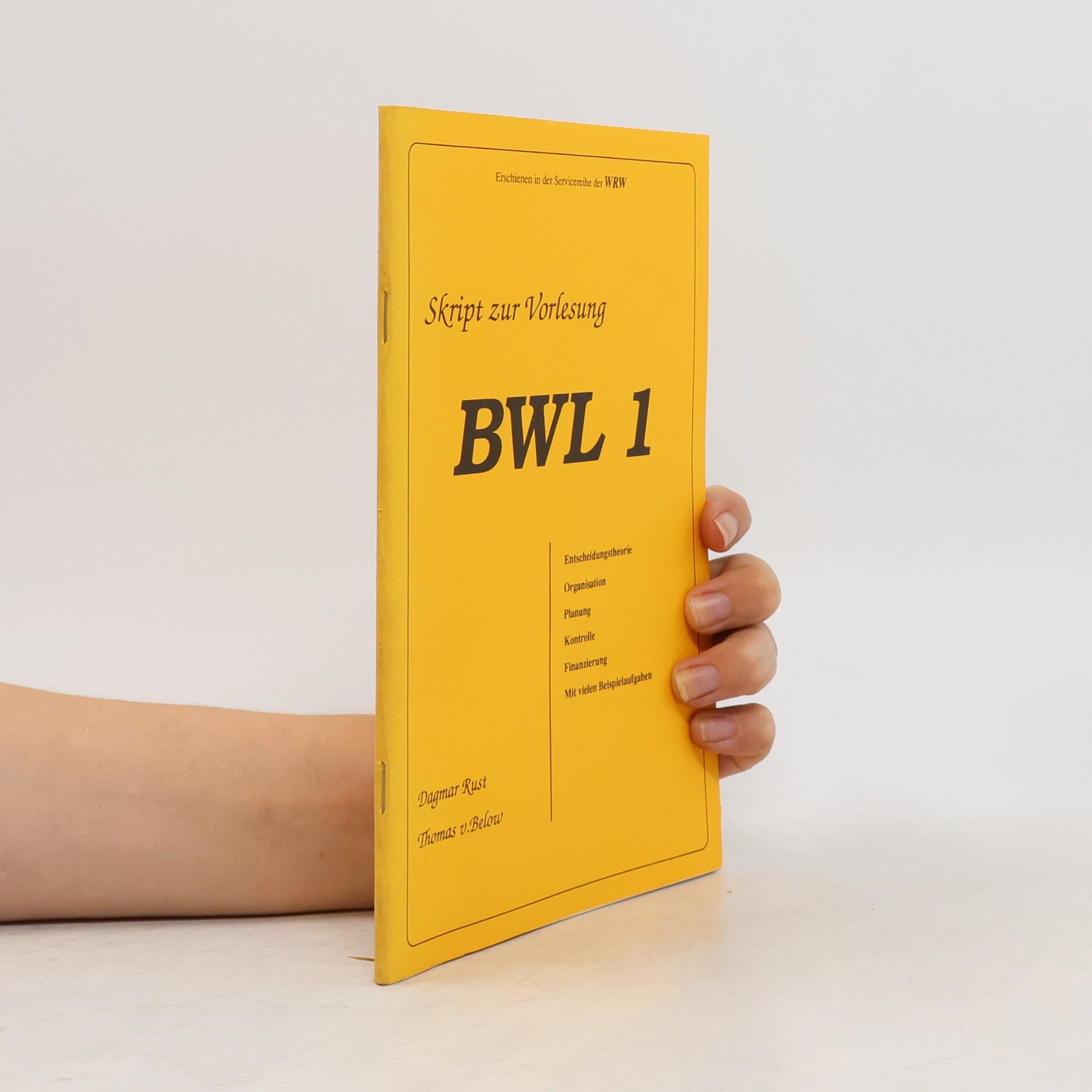 Skript zur Vorlesung BLW 1