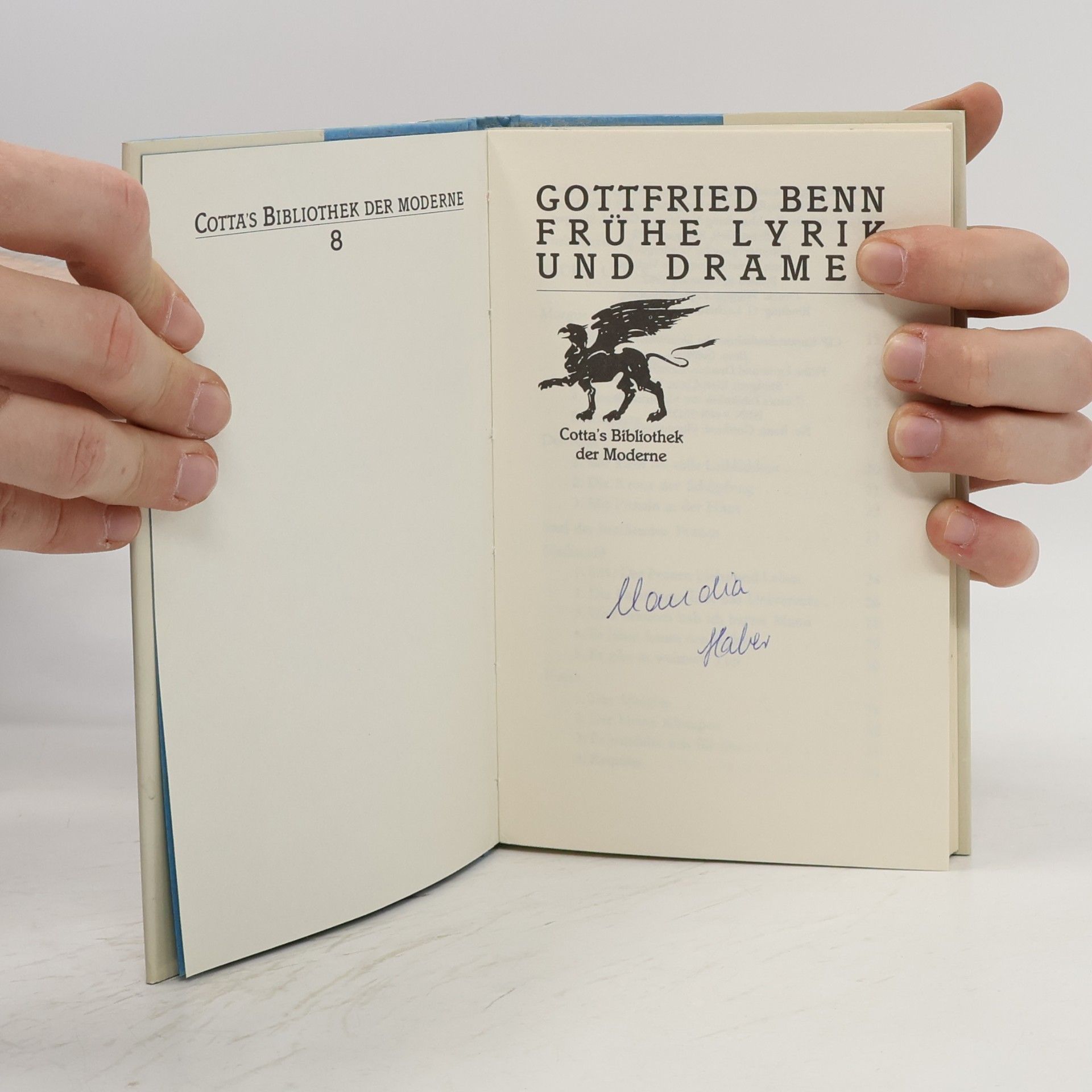 Gottfried Benn Cotta's Bibliothek der Moderne - 8: Frühe Lyrik und Dramen